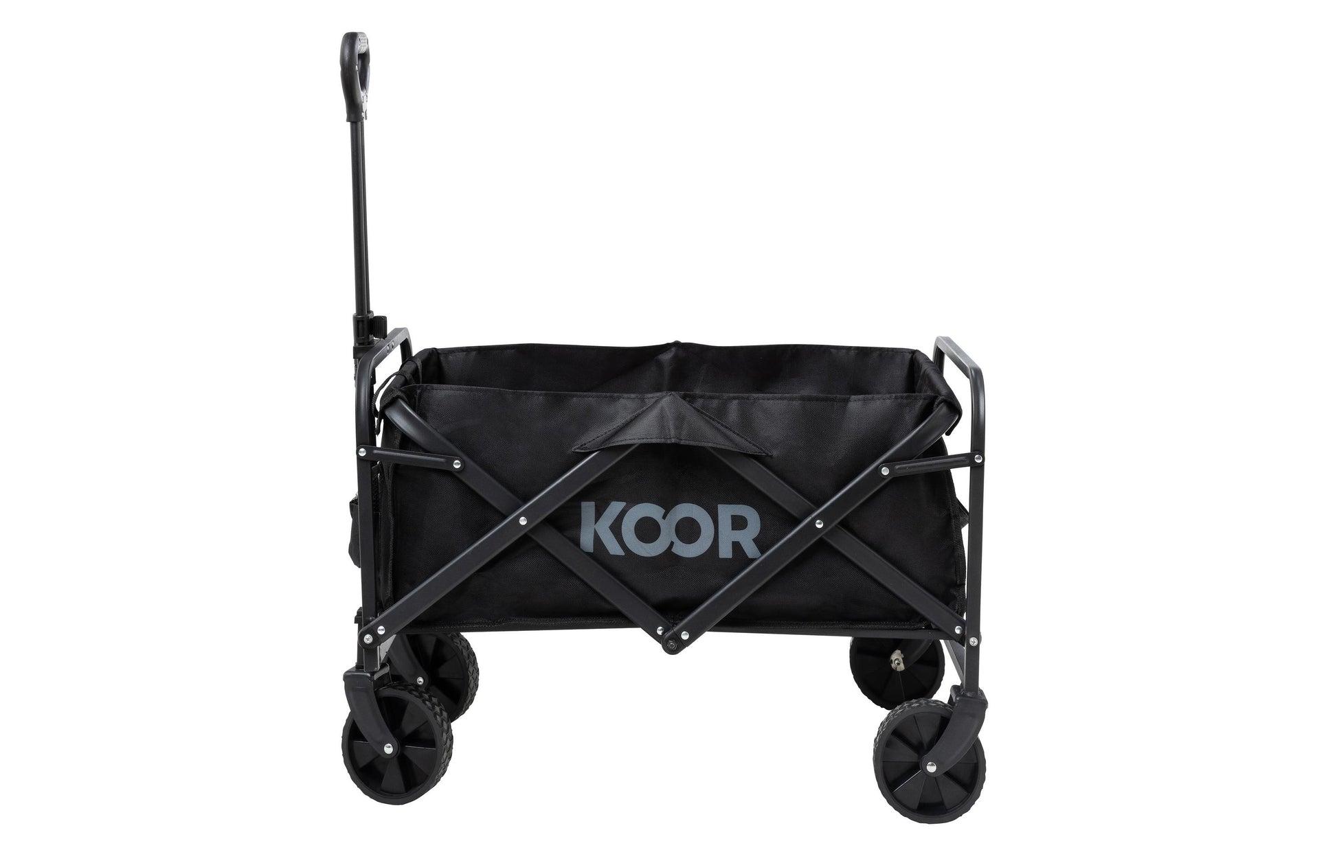 Koor Bollerwagen Wagen – Belastbarkeit 60 kg – 460×900×700 mm – Schwarz – 600D Polyester, PVC