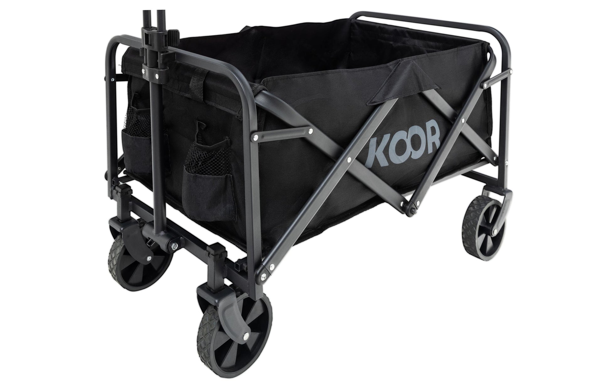 Koor Bollerwagen Wagen – Belastbarkeit 60 kg – 460×900×700 mm – Schwarz – 600D Polyester, PVC