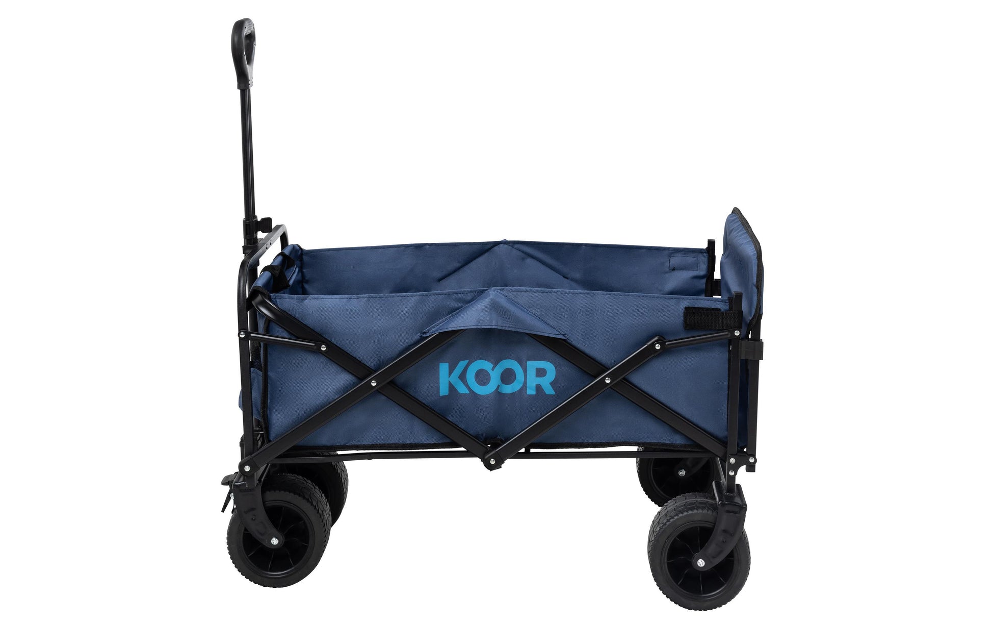 Koor Bollerwagen Vaunu – belastbar 100 kg, PU-Räder – 86 × 51 × 36 cm – grau – 600D Polyester/PU