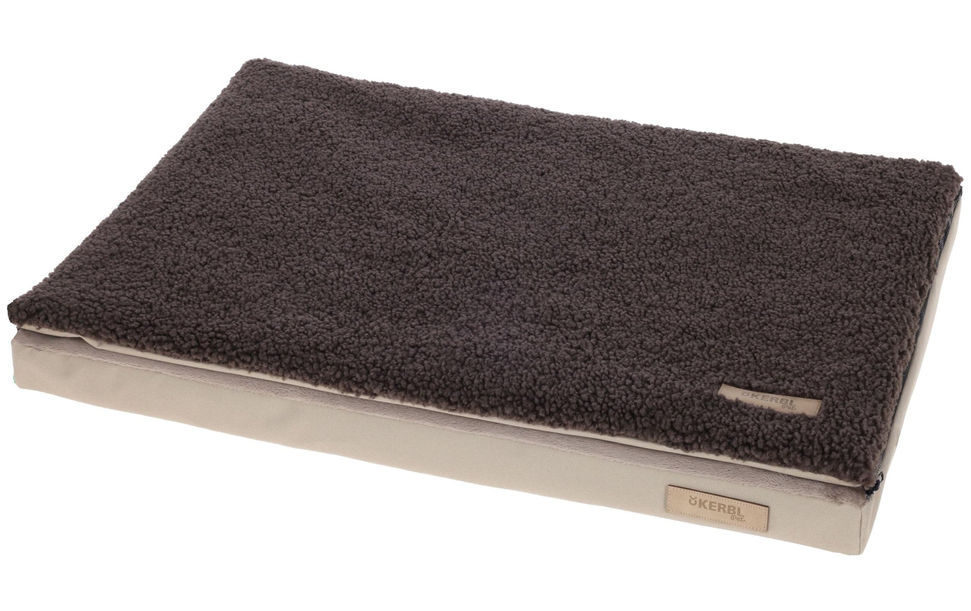 Kerbl Multifunktionsmatratze Hundebett – 72 × 50 × 5 cm, Baumwollvlies/Polyester, Beige/Braun, 1 Stk.