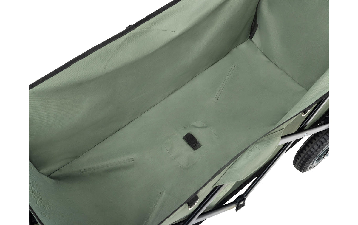 Koor Bollerwagen Kjerre – bis 120 kg, 500×1110×1110 mm – olivgrün, 600D Polyester