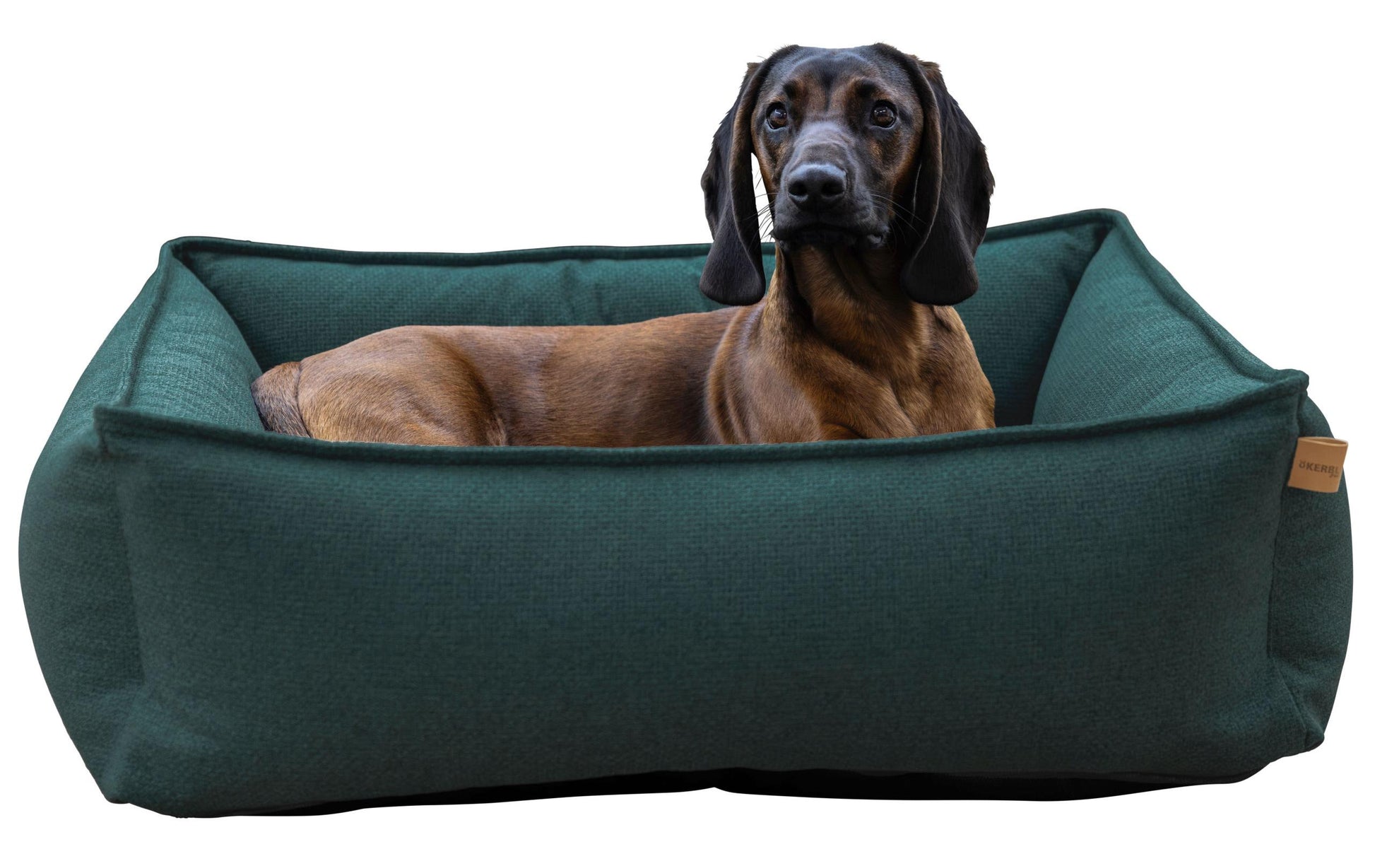 Kerbl Oliver Kuschelbett – 70 × 60 cm, Polyester, abnehmbarer Bezug, grün
