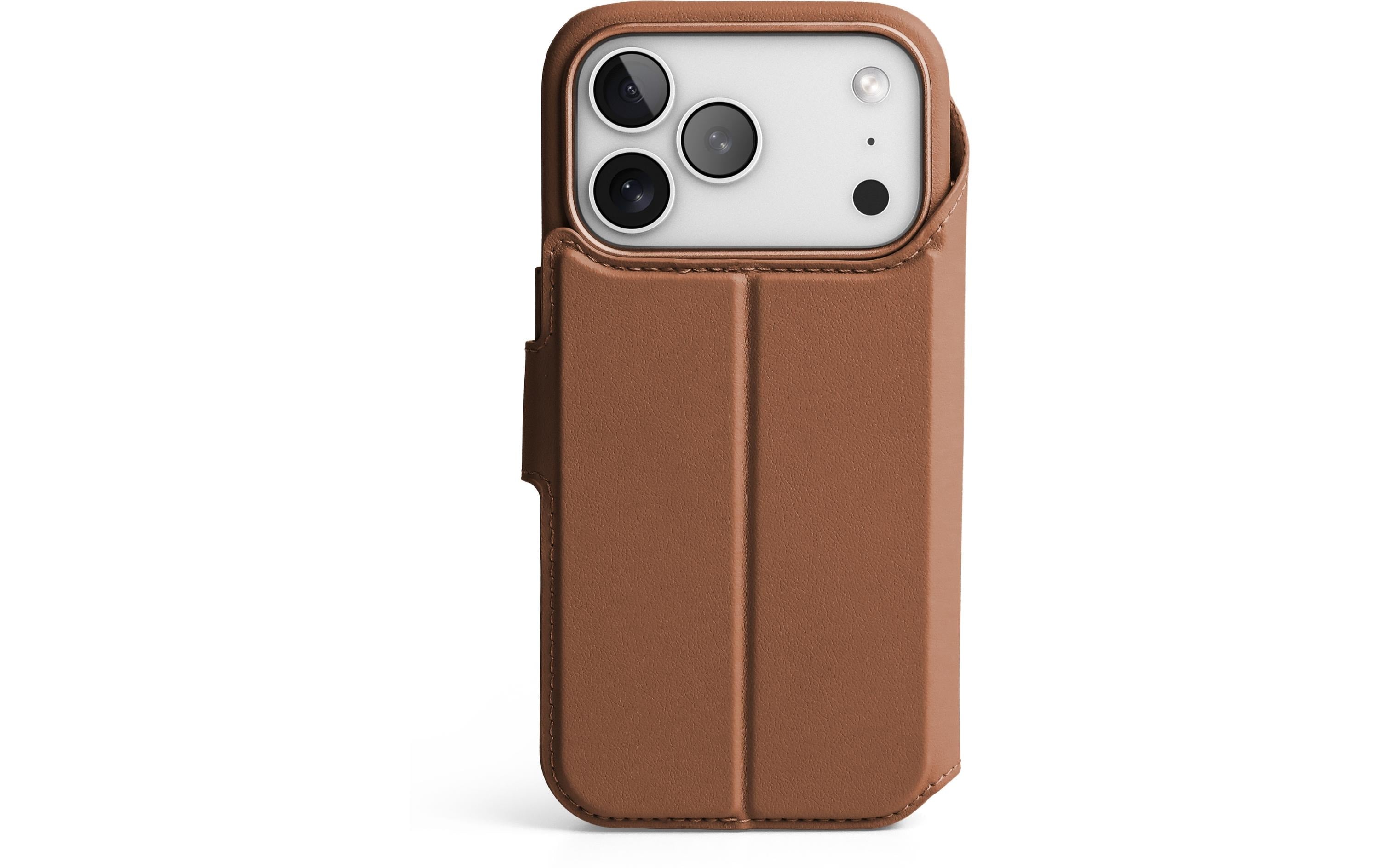 Vonmählen Booklet-Hülle – für Apple iPhone 17 Pro Max – braun – Kunstleder