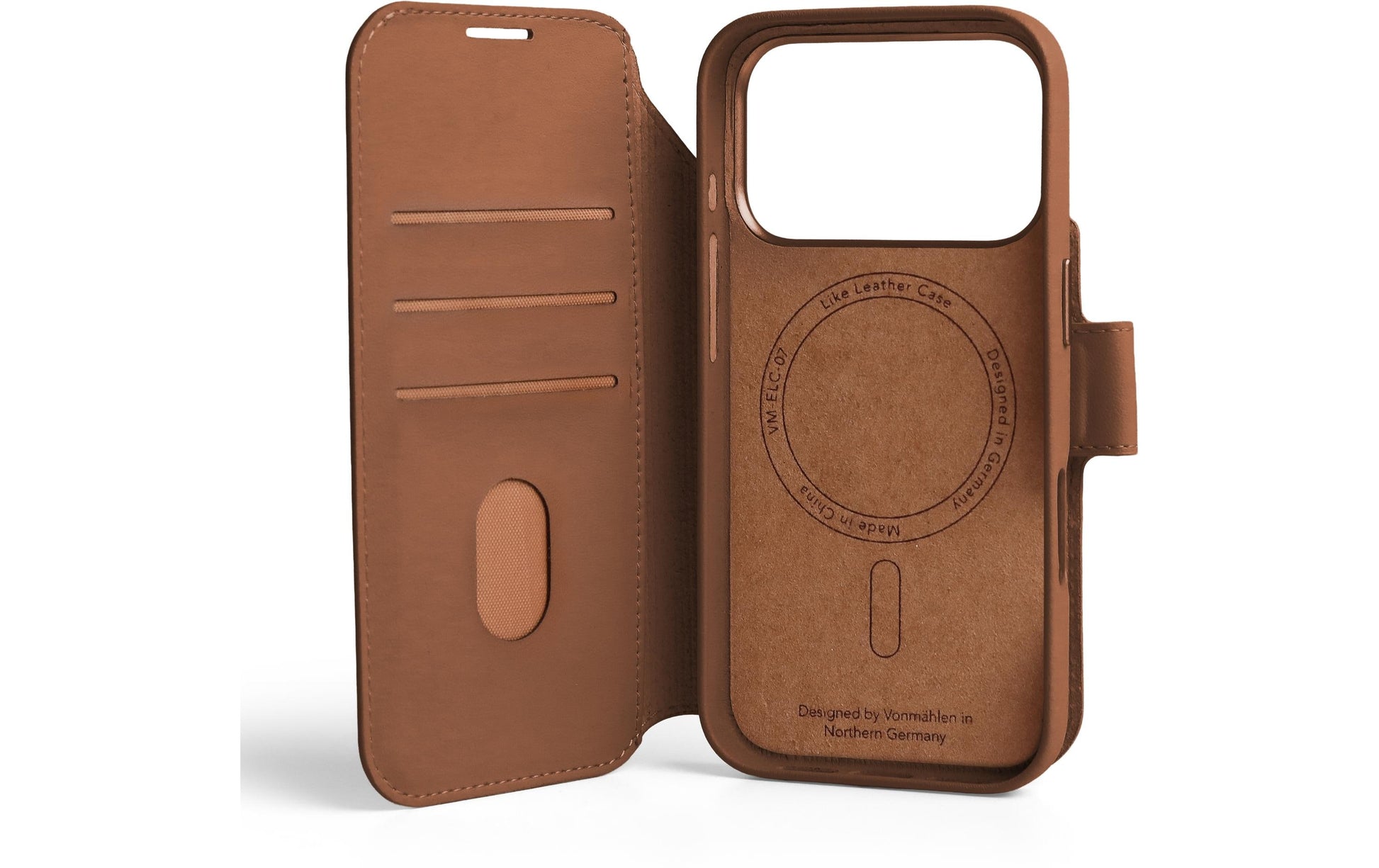 Vonmählen Booklet-Hülle – für Apple iPhone 17 Pro Max – braun – Kunstleder