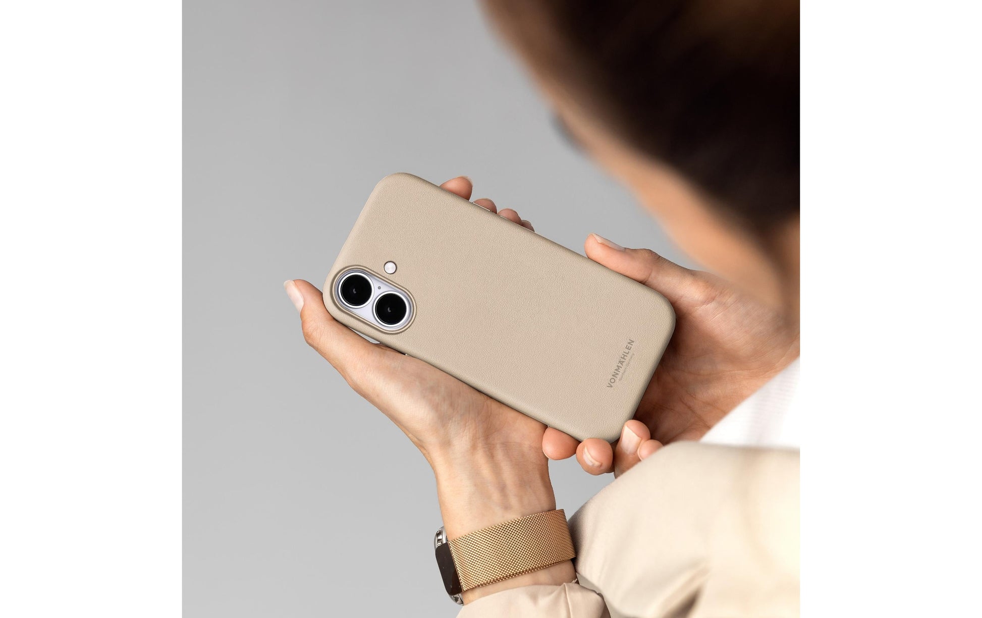 Vonmählen Backcover – für Apple iPhone Air – Creme – Kunstleder