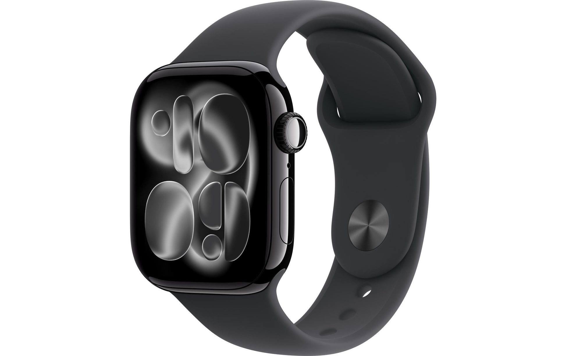 Apple Watch Series 11 42 mm GPS + Cellular – Aluminium Schwarz, Sportarmband, Schwarz, M/L, 50 m, für iPhone