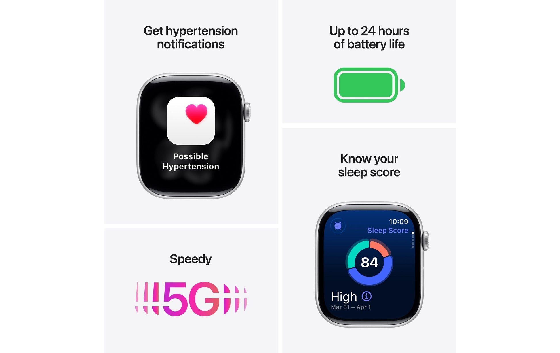 Apple Watch S11 (Cellular) – Smartwatch – 42 mm, LTE, OLED, 50 m, Silber, Purple Fog Sportband (M/L)