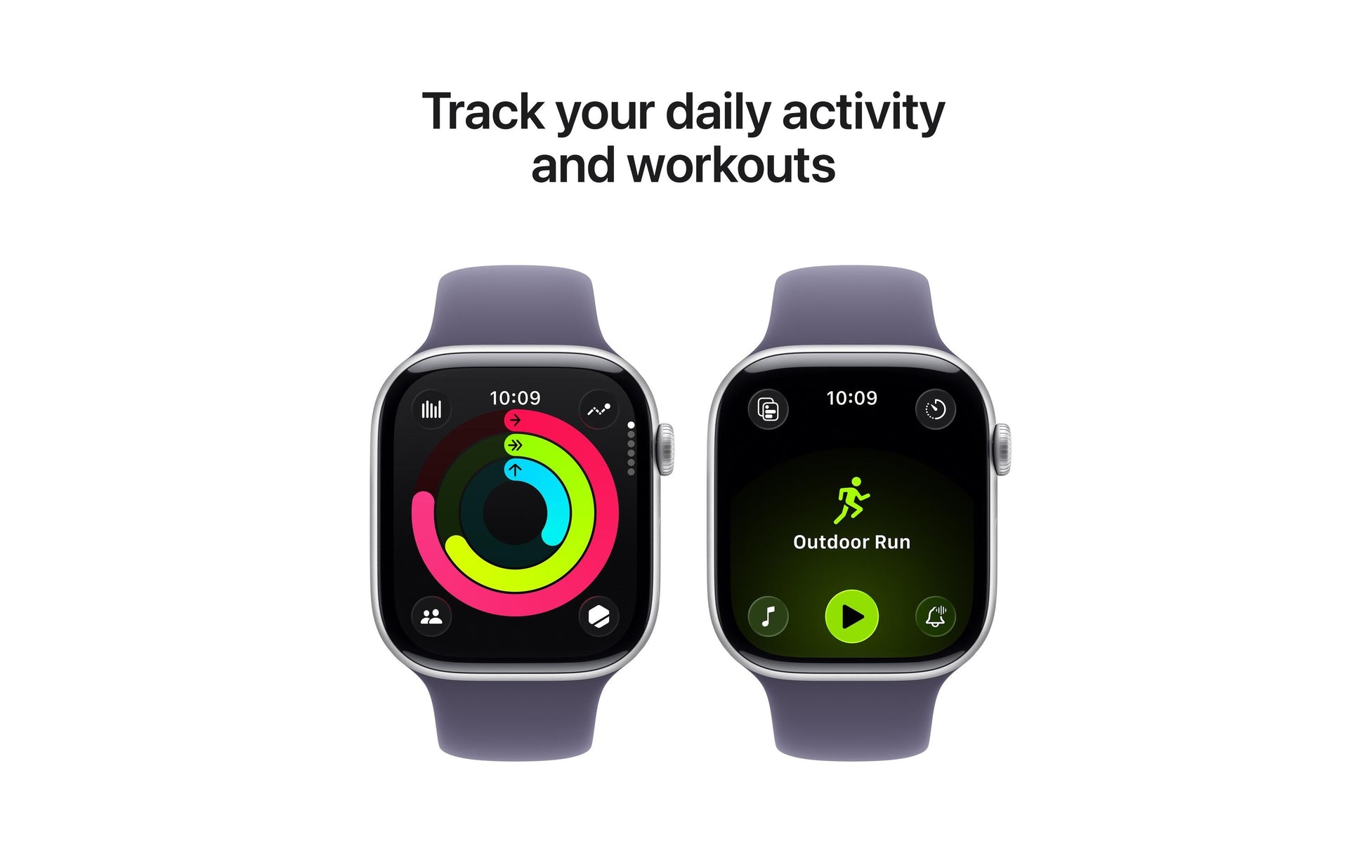 Apple Watch S11 – Smartwatch – 46 mm, GPS, OLED, 50 m, Silber, Purple Fog, M/L, Sportarmband