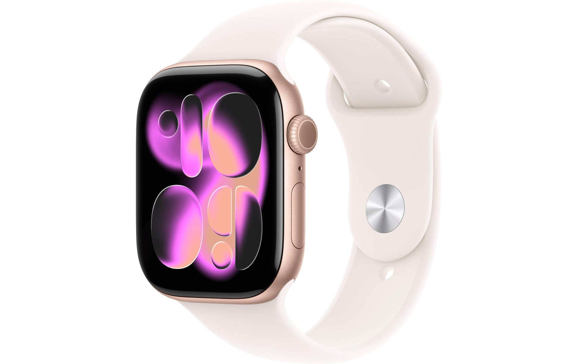 Apple Watch S11 – Smartwatch – 46 mm, GPS, OLED, 50 m, Roségold, Light Blush Sportarmband S/M