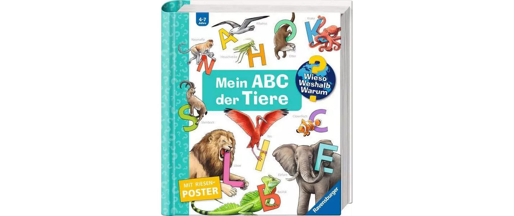 Ravensburger Buch – Wieso? Weshalb? Warum? Sonderband ABC der Tiere, Spiralbindung, 24 Seiten, 4–7 Jahre
