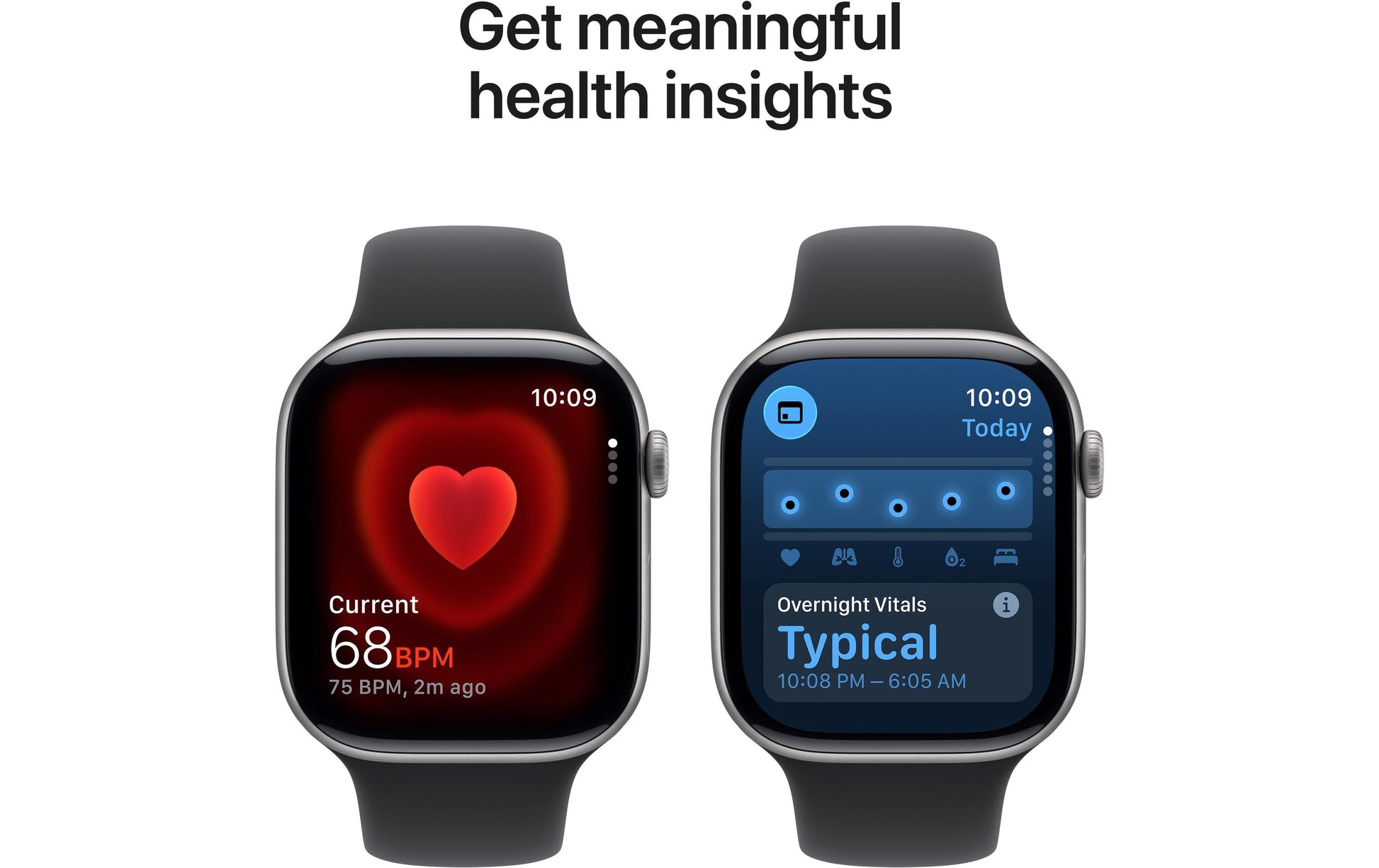 Apple Watch Series 11 46 mm GPS – Aluminium Grau, Sportarmband, Schwarz, S/M, 50 m, für iPhone