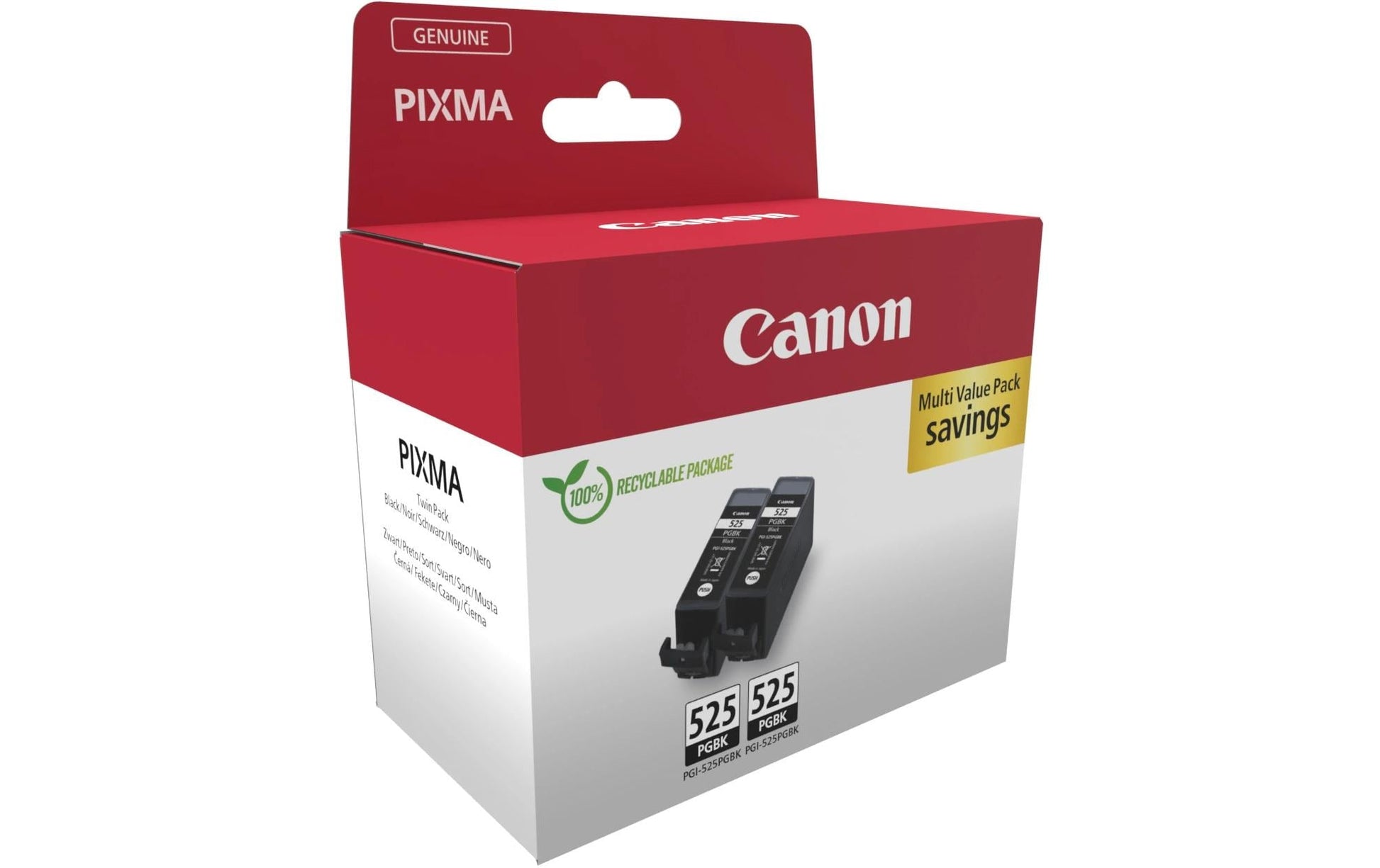 Canon PGI-525PGBK Tintenpatronen-Multipack, 2er-Set (Original) – für PIXMA MG5150/5250, MX715/885, iP4850/4950