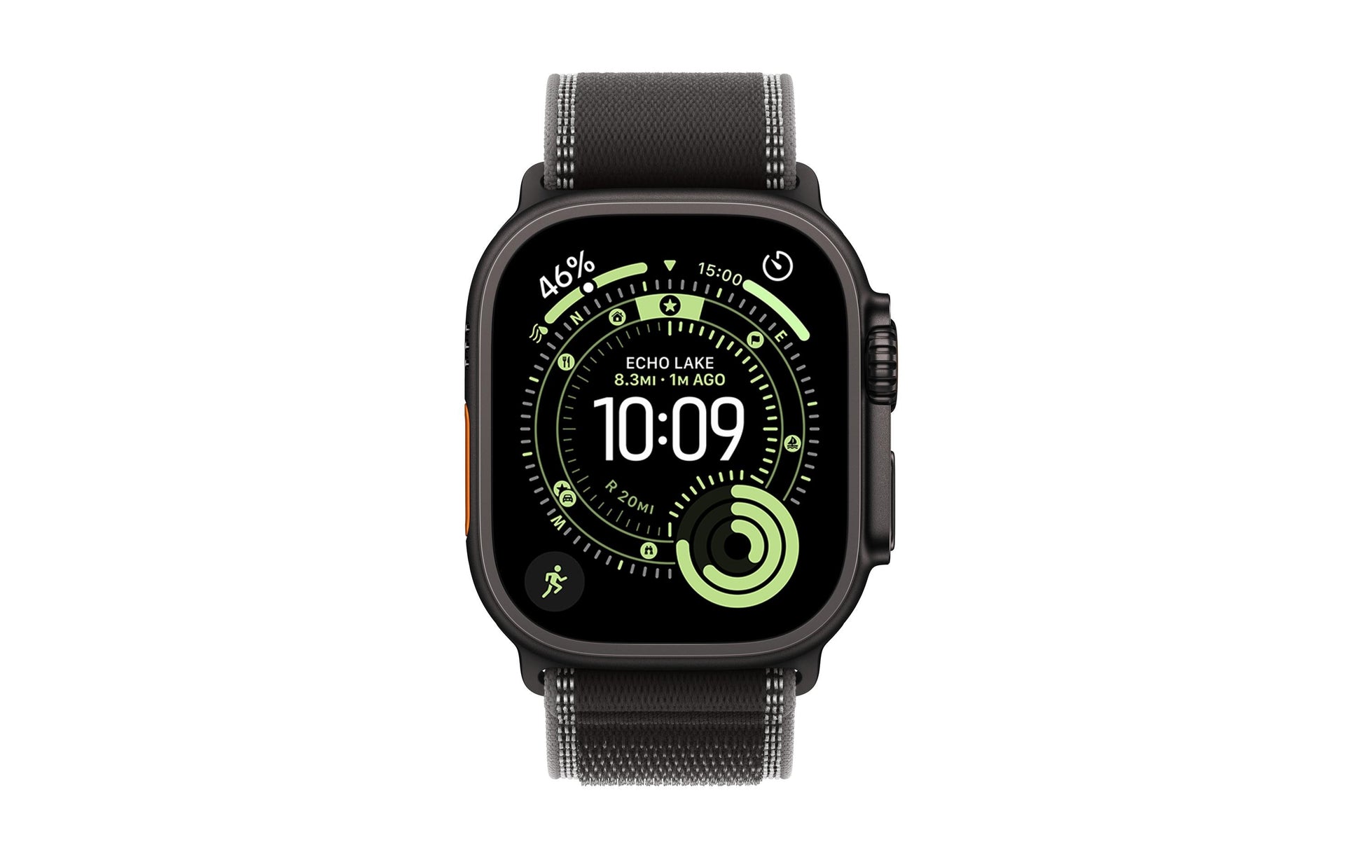 Apple TrailLoop – Armband – für Apple Watch 49 mm, Schwarz, S/M, Titan