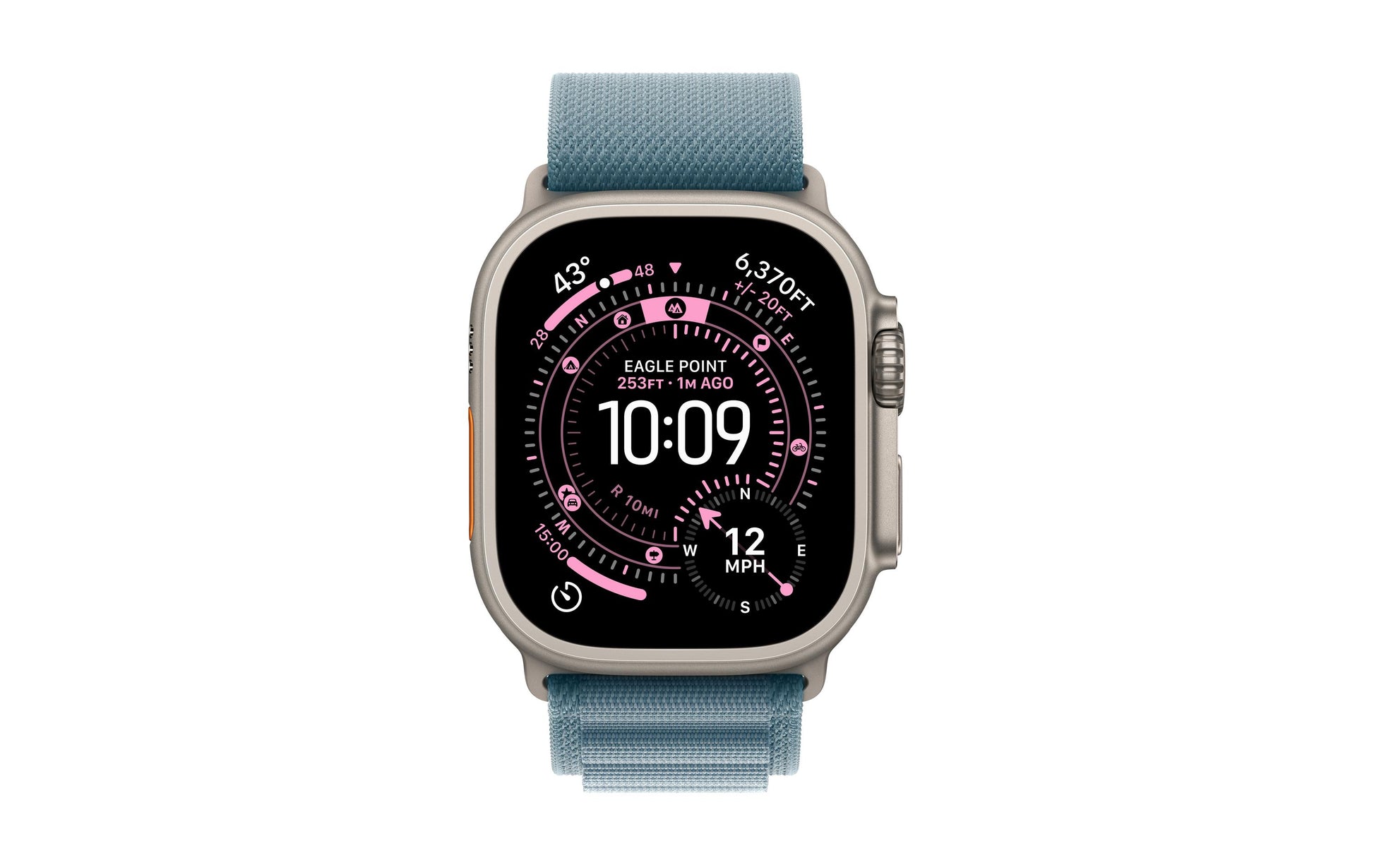 Apple Alpine Loop – Hellblau, L, für Apple Watch