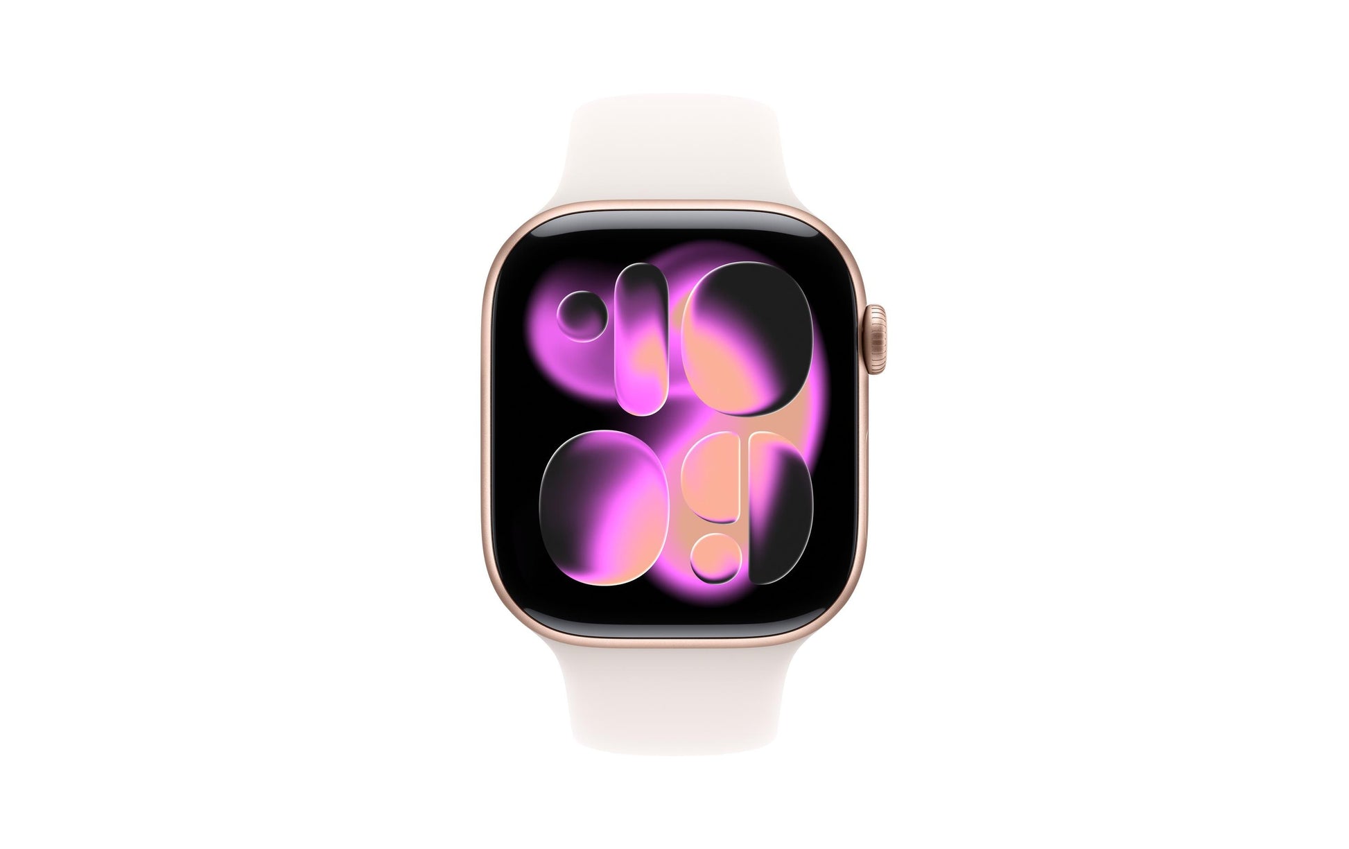 Apple Watch Series 11 46 mm GPS + Cellular – Aluminium Roségold, Sportarmband Blassrosa, M/L, 50 m, für iPhone