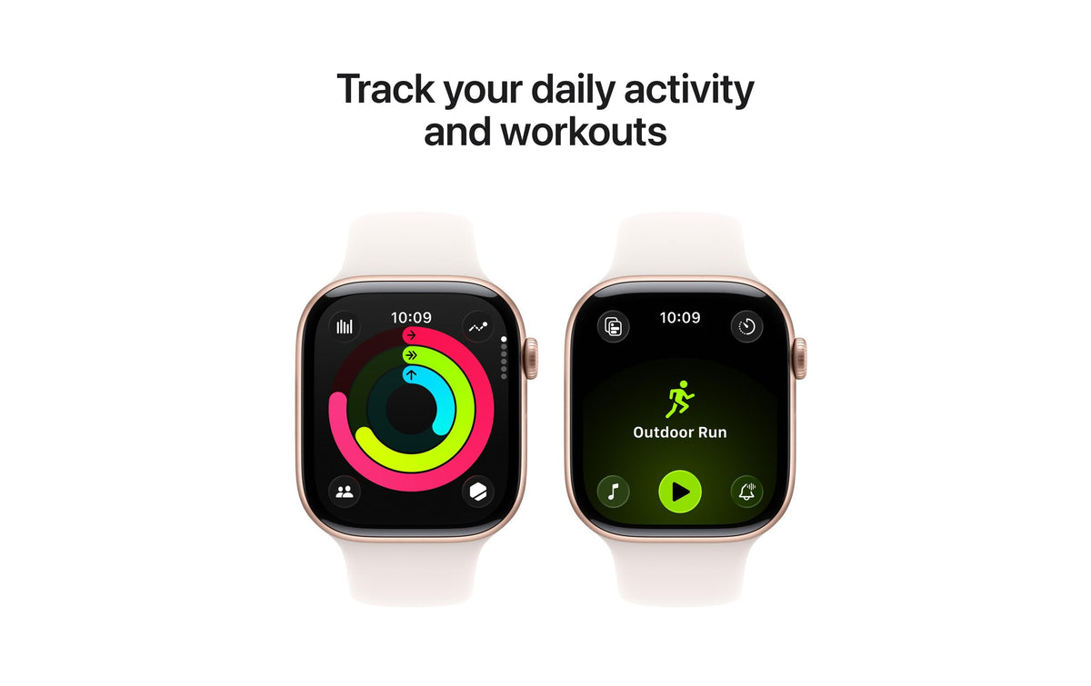 Apple Watch Series 11 46 mm GPS + Cellular – Aluminium Roségold, Sportarmband Blassrosa, M/L, 50 m, für iPhone