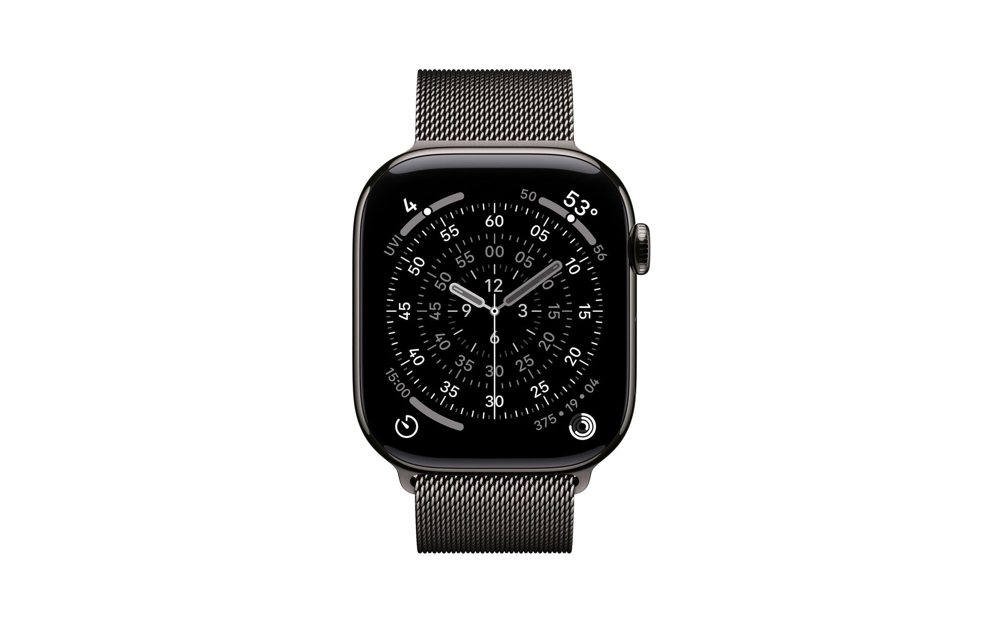 Apple Watch S11 – Smartwatch – 46 mm, LTE, OLED, 50 m, Slate Titanium, S/M Milanese Loop
