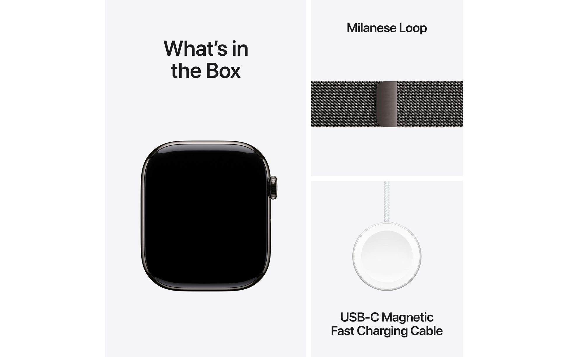 Apple Watch S11 – Smartwatch – 46 mm, LTE, OLED, 50 m, Slate Titanium, S/M Milanese Loop