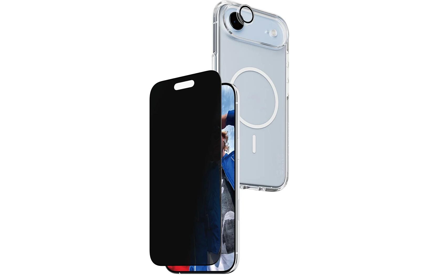 PanzerGlass Schutz-Set Privacy-Filter – für Apple iPhone Air, kratzresistent, stossfest, Hartglas, Folie