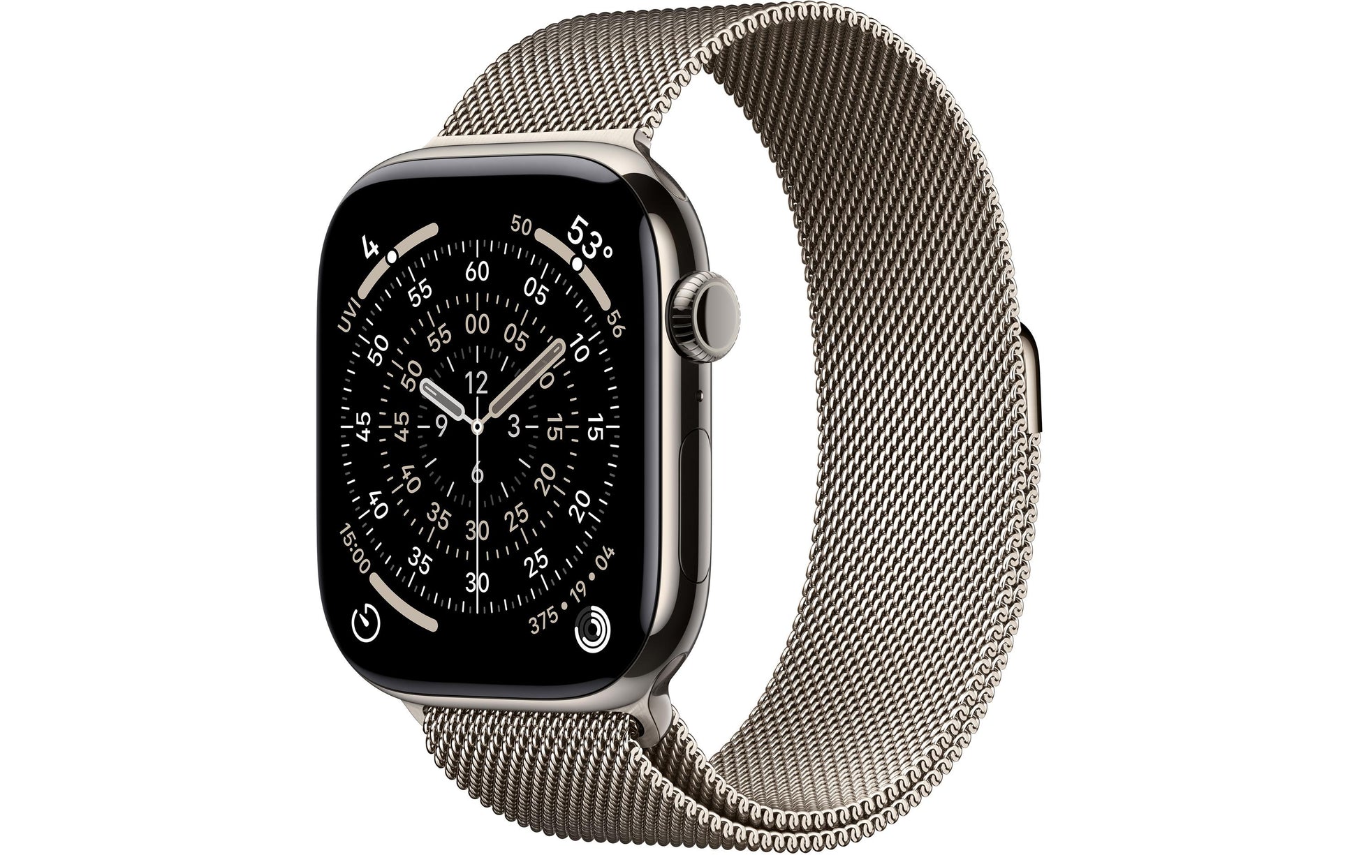 Apple Watch Series 11 46 mm GPS + Cellular – Titan, Milanese Loop, S/M, 50 m, für iPhone