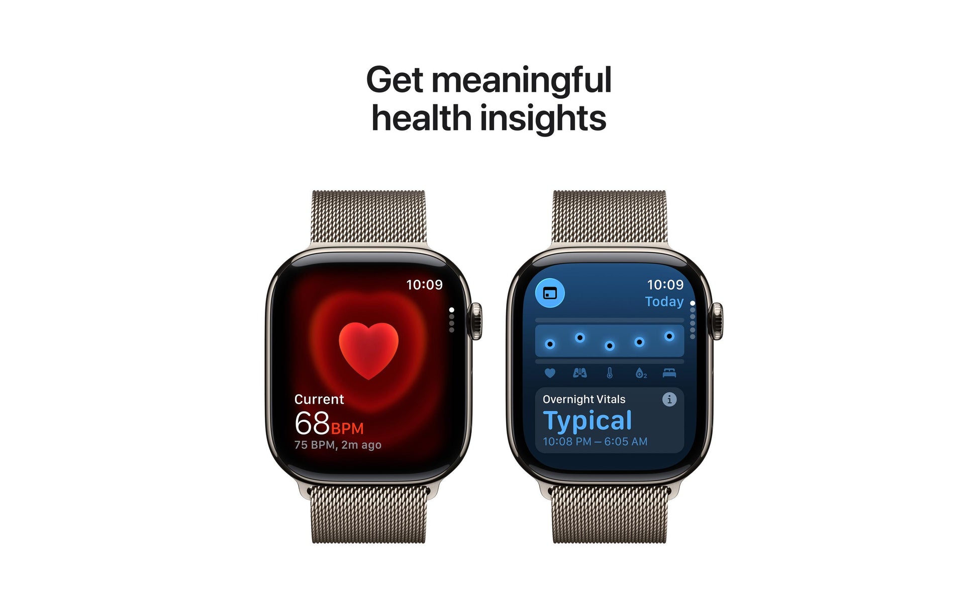 Apple Watch S11 – Smartwatch – 46 mm, LTE, OLED, 50 m, Natural Titanium, Milanese Loop S/M