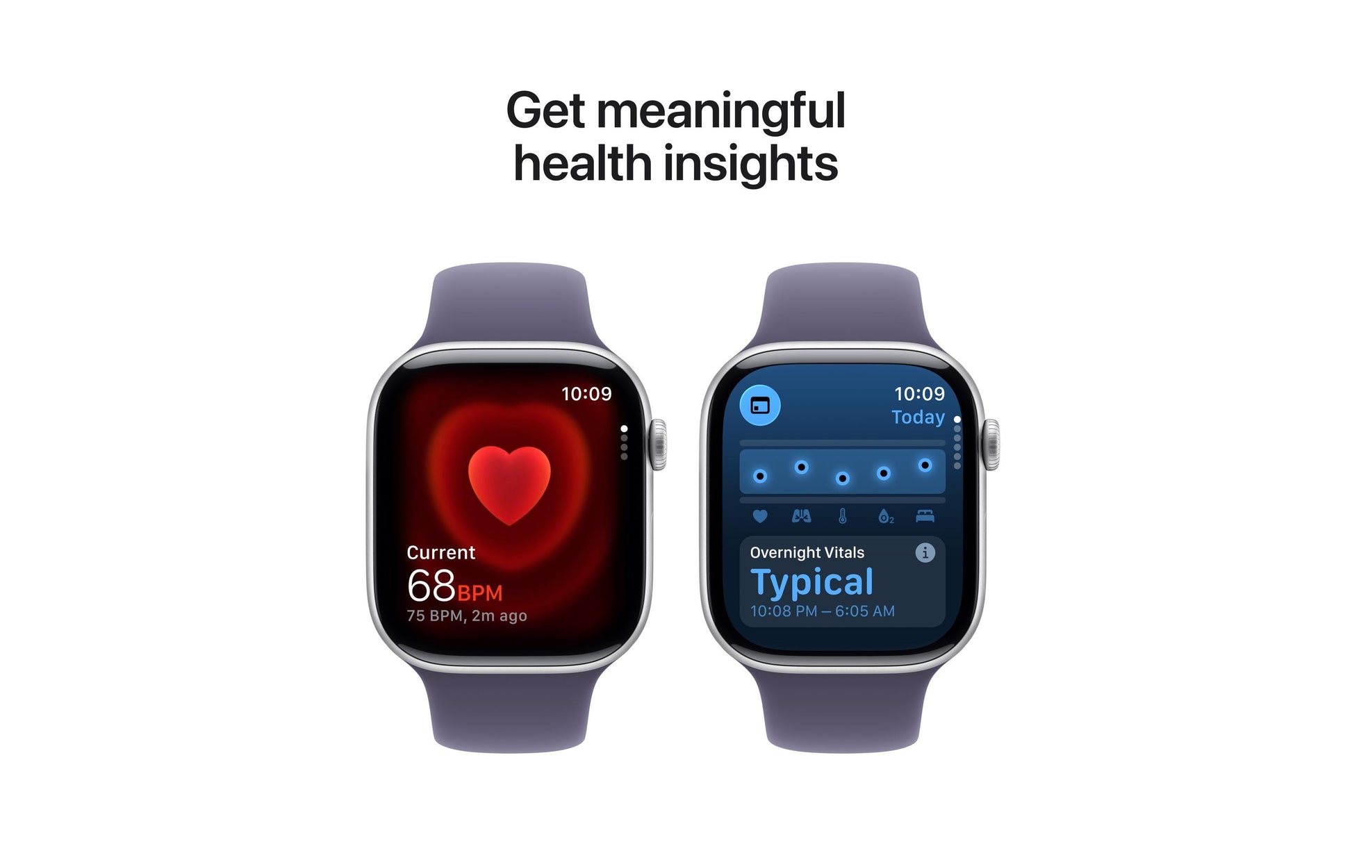 Apple Watch S11 – Smartwatch – 46 mm, LTE, OLED, 50 m, Silber, Purple Fog Sportarmband, M/L