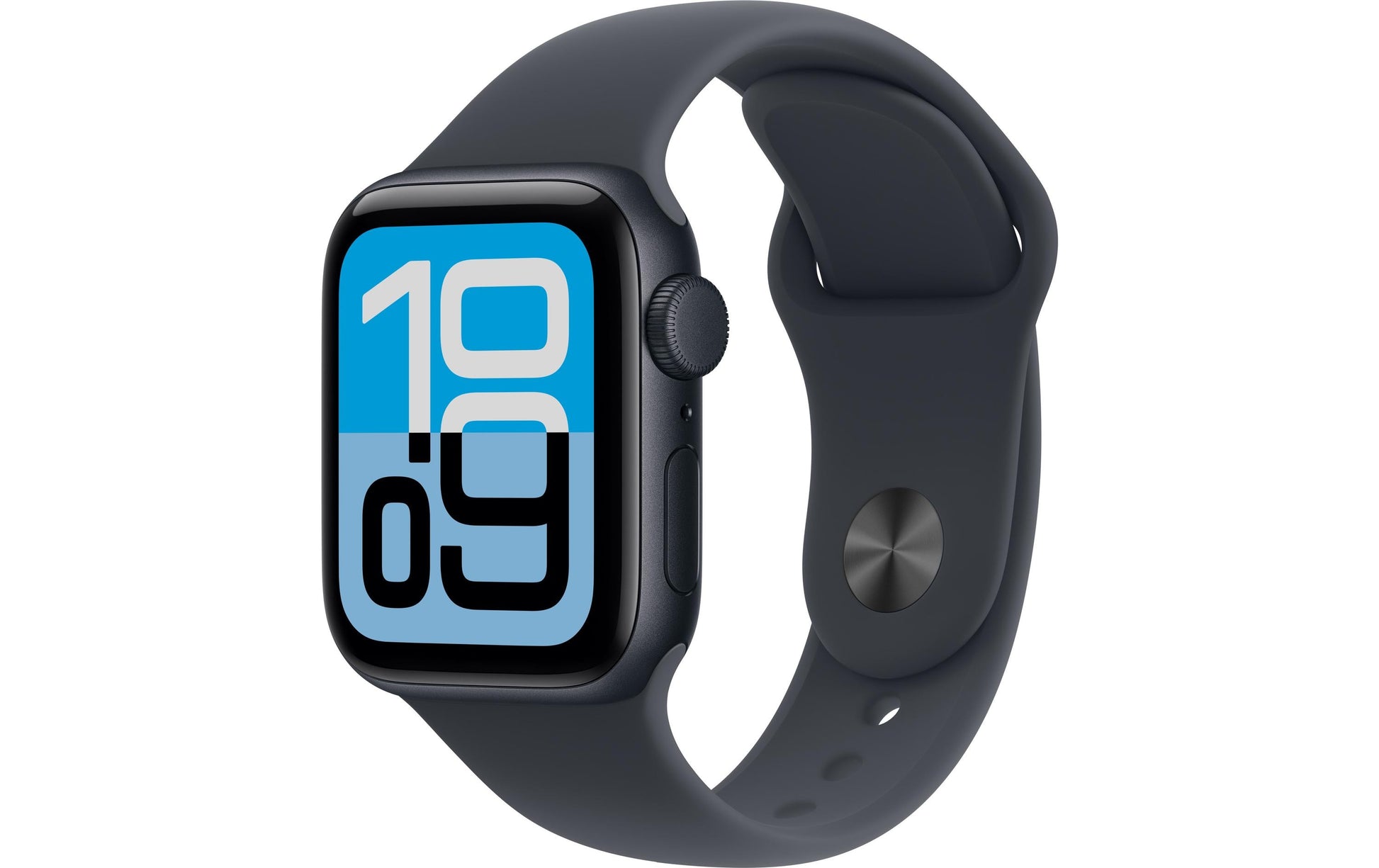 Apple Watch SE (2025) – Smartwatch – 40 mm, GPS, OLED, Ion-X Glas, 50 m, Mitternacht, Bandgrösse S/M
