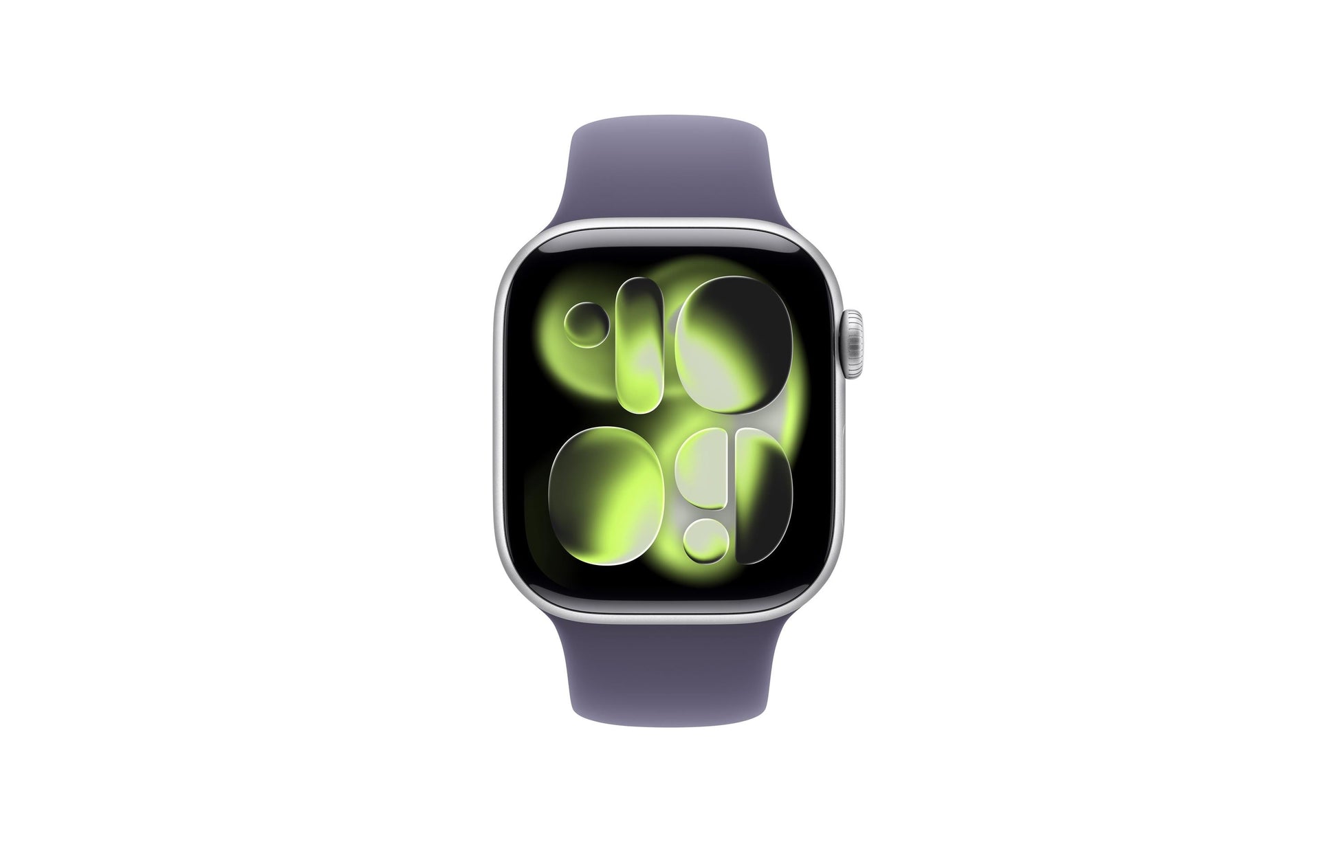 Apple Watch Series 11 42 mm GPS – Aluminium Silber, Sportarmband, Violett, M/L, 50 m, für iPhone
