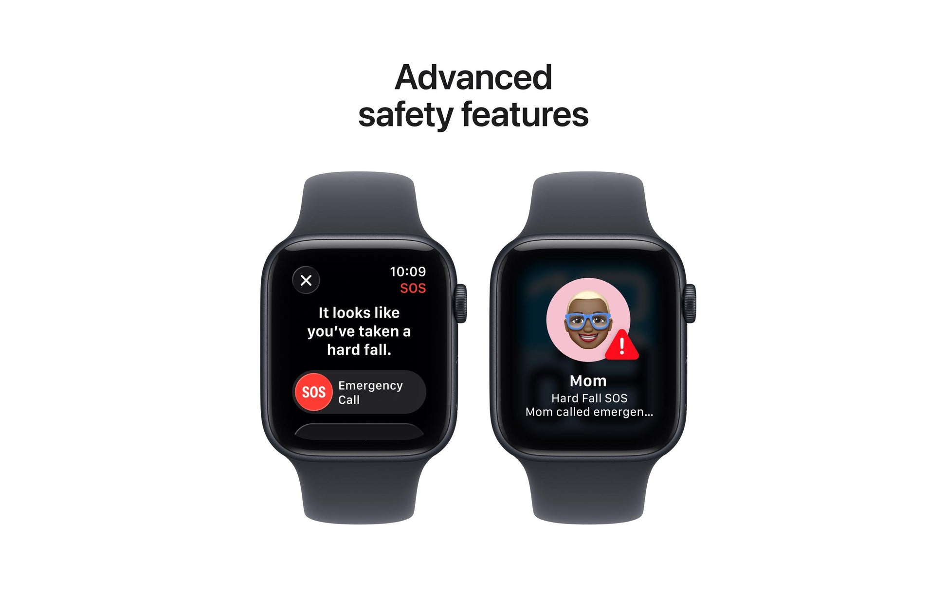 Apple Watch SE 3 44 mm GPS – Aluminium Schwarz, Sportarmband, Mitternacht, S/M, 50 m, für iPhone