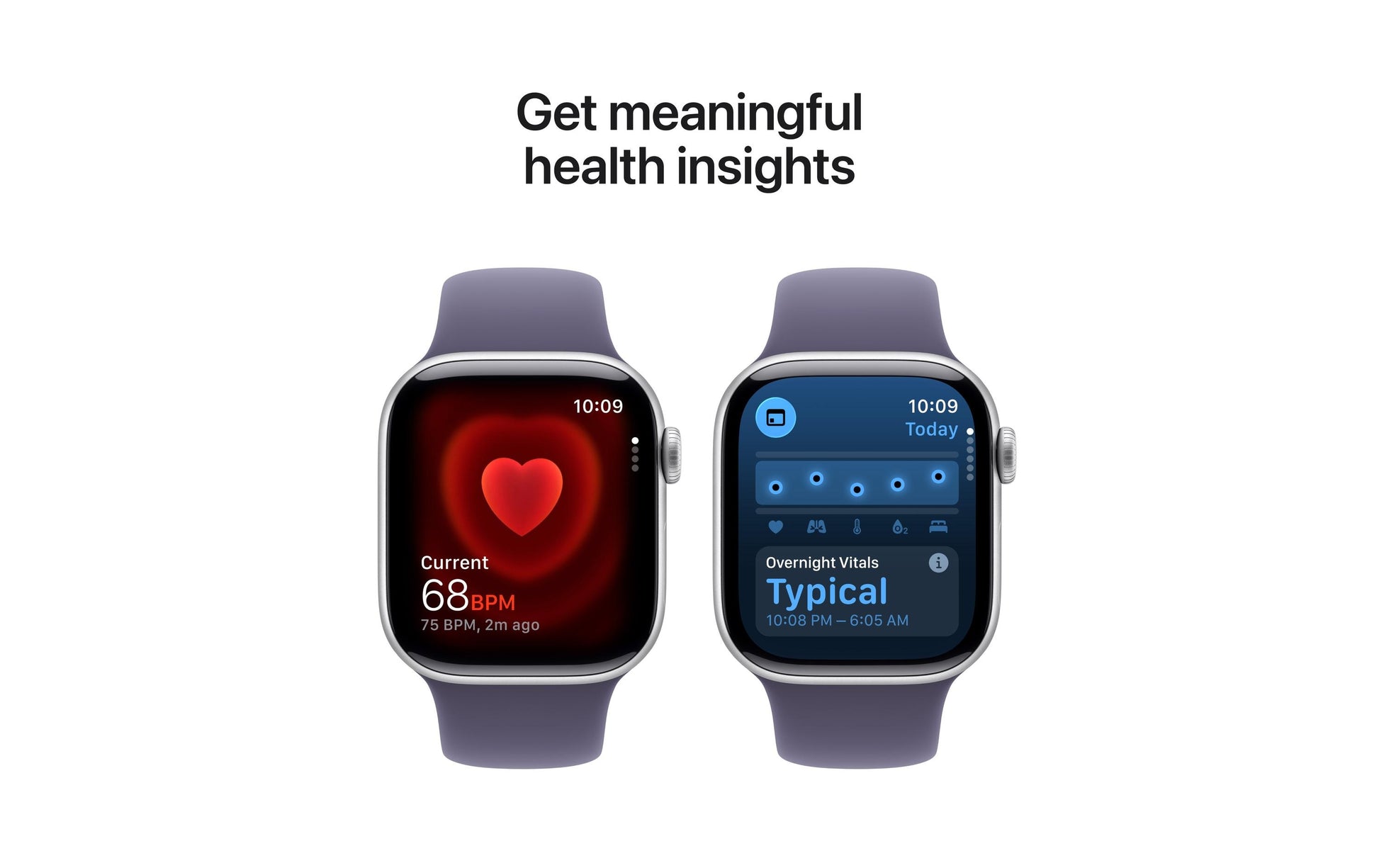 Apple Watch S11 (Cellular) – Smartwatch – 42 mm, LTE, OLED, 50 m, Silber, Purple Fog Sportband (M/L)