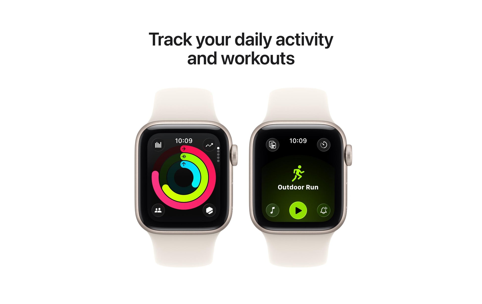Apple Watch SE (2025) – Smartwatch – 40 mm, LTE, OLED, Ion-X Glas, 50 m, Starlight, M/L