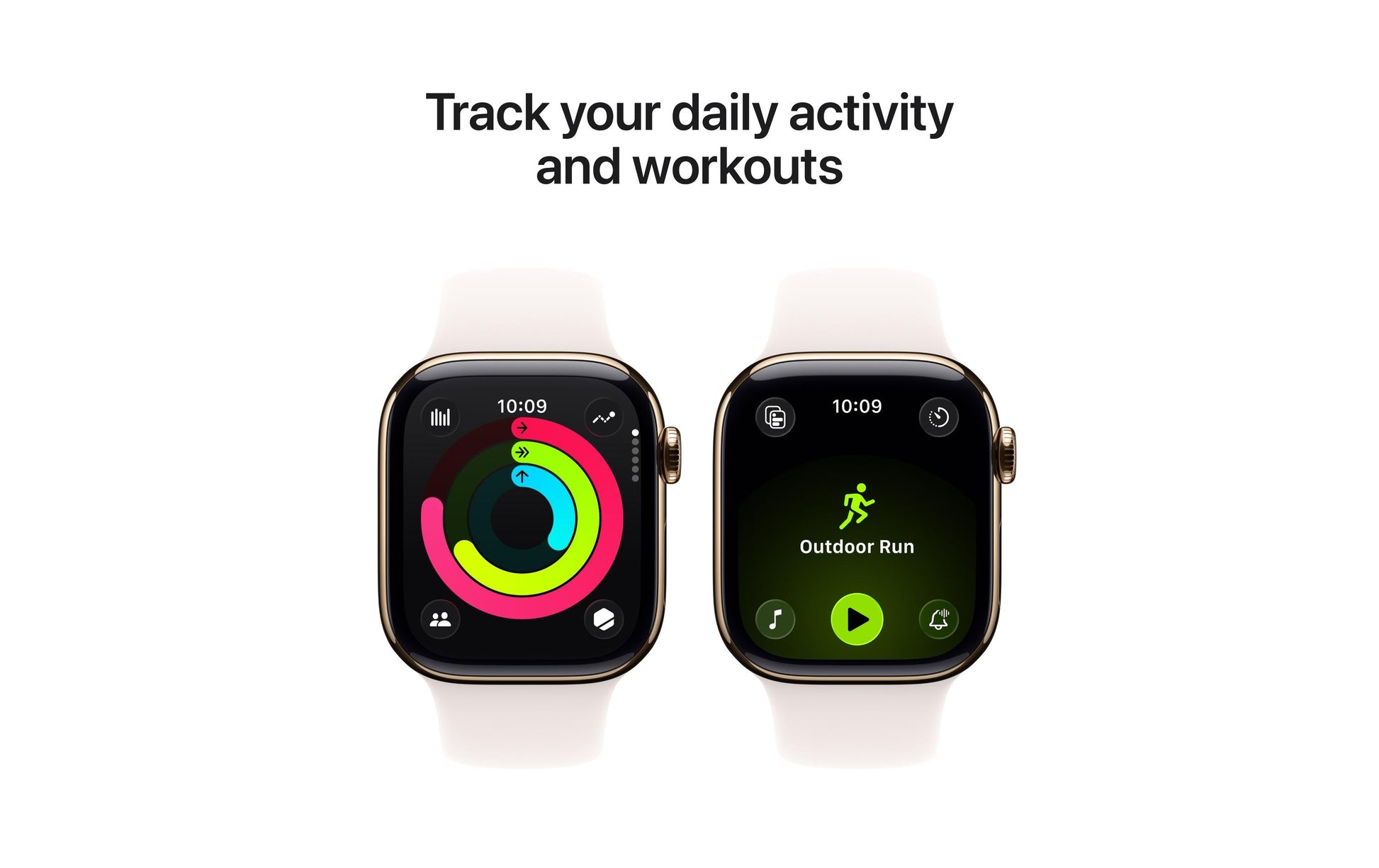 Apple Watch S11 – Smartwatch – 42 mm, LTE, OLED, 50 m, Gold Titan, Bandgrösse S/M, Sportband
