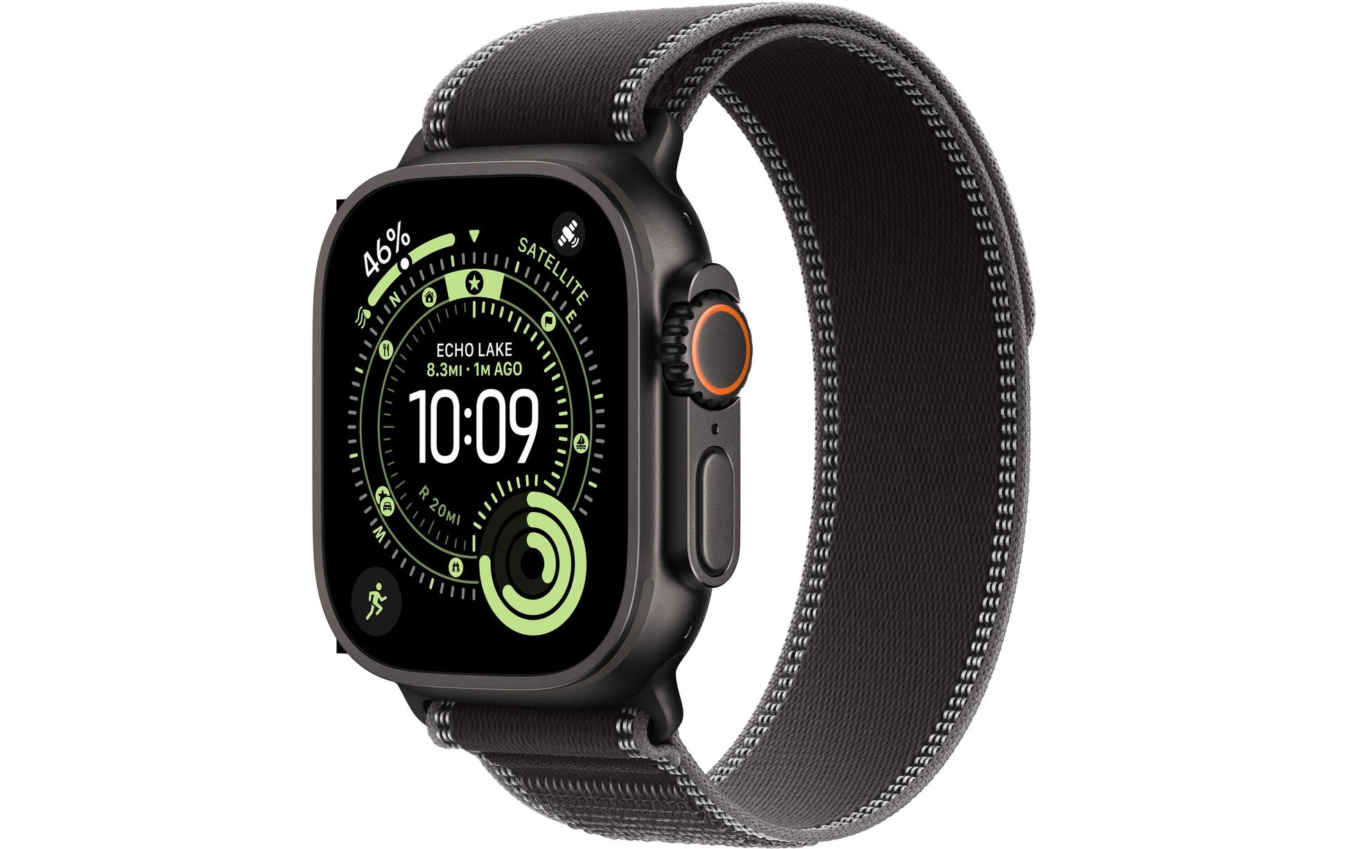 Apple Watch Ultra 3 – Smartwatch – 49 mm, LTE, OLED, Saphirglas, 100 m, Schwarz Titan, Bandgrösse M/L