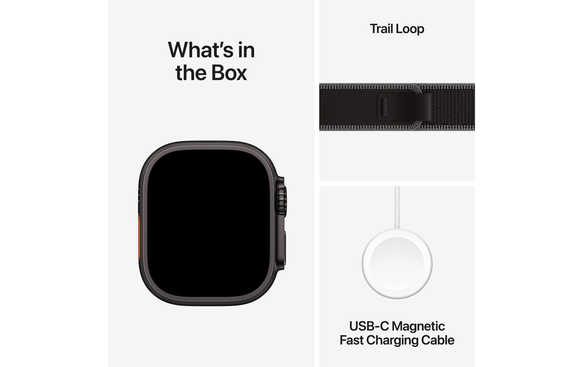 Apple Watch Ultra 3 (2025) – Smartwatch – 49 mm, GPS, Saphirglas, 100 m, Schwarz Titan, Trail Loop (S/M)