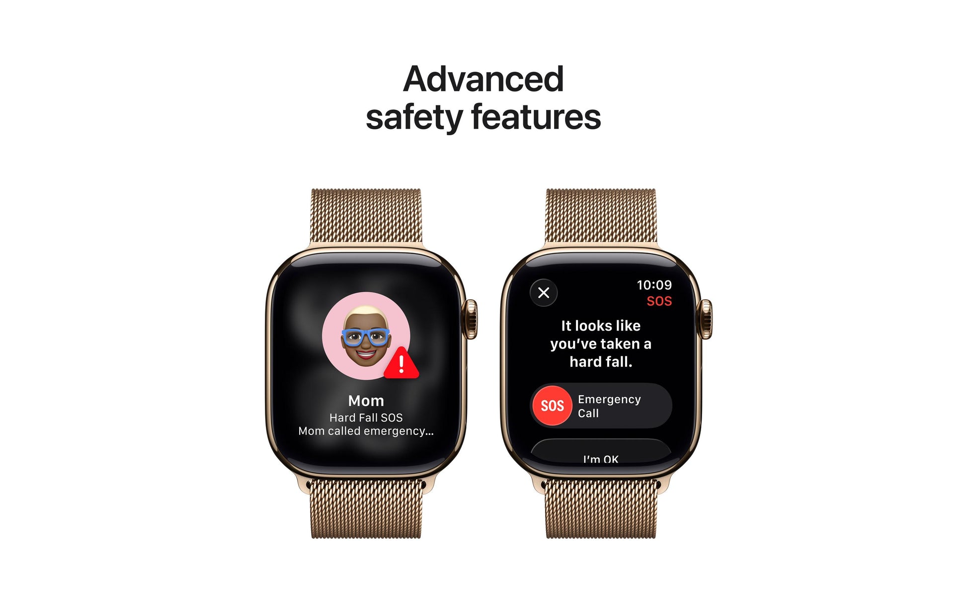 Apple Watch Series 11 42 mm GPS + Cellular – Titan, Milanese Loop, Gold, 50 m, für iPhone