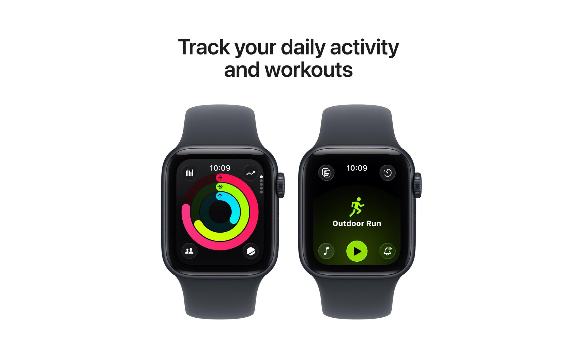 Apple Watch SE 3 40 mm GPS + Cellular – Aluminium Schwarz, Sportarmband Mitternacht, S/M, 50 m, für iPhone