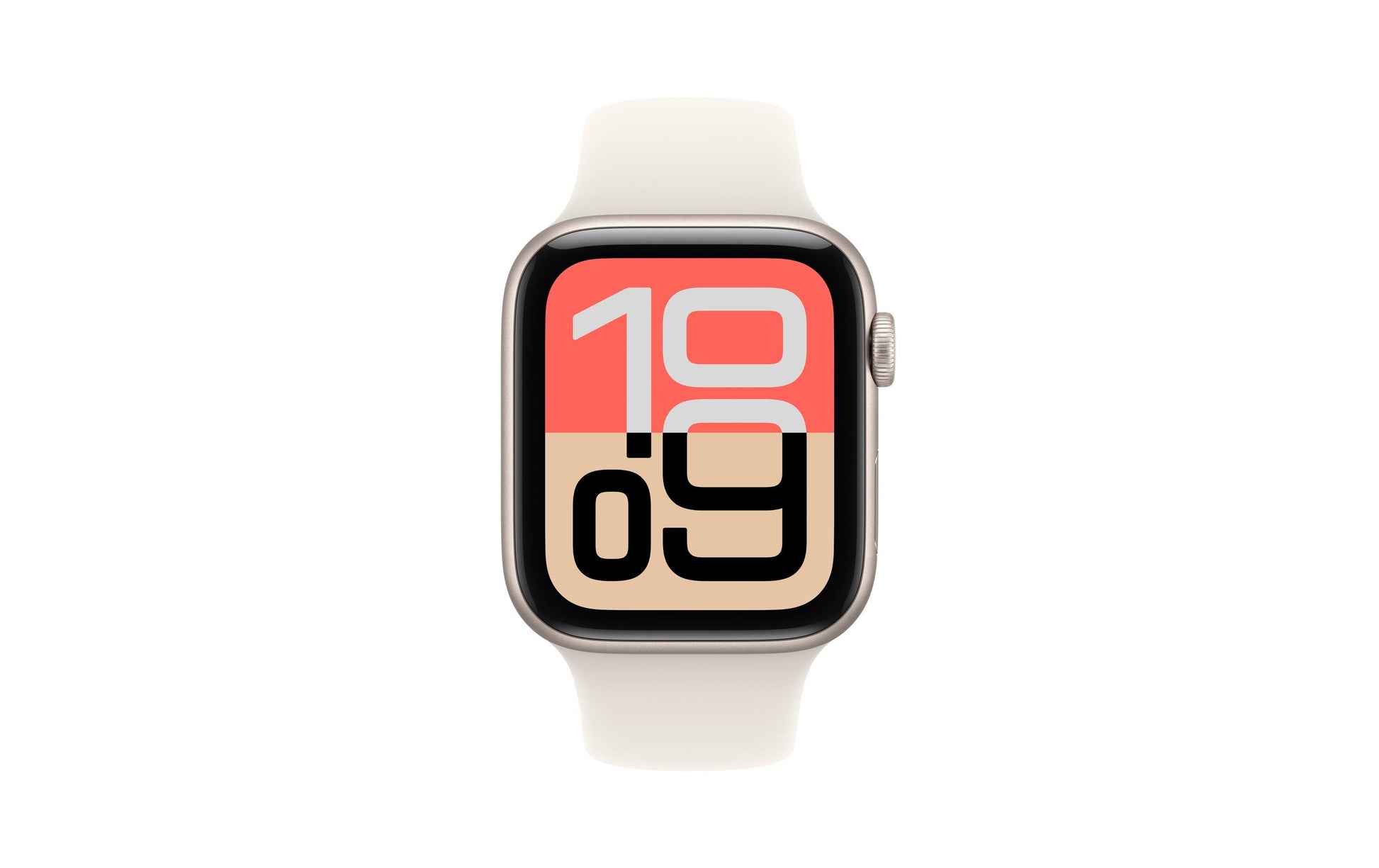 Apple Watch SE 3 44 mm GPS + Cellular – Aluminium Beige, Sportarmband, Polarstern, M/L, 50 m, für iPhone