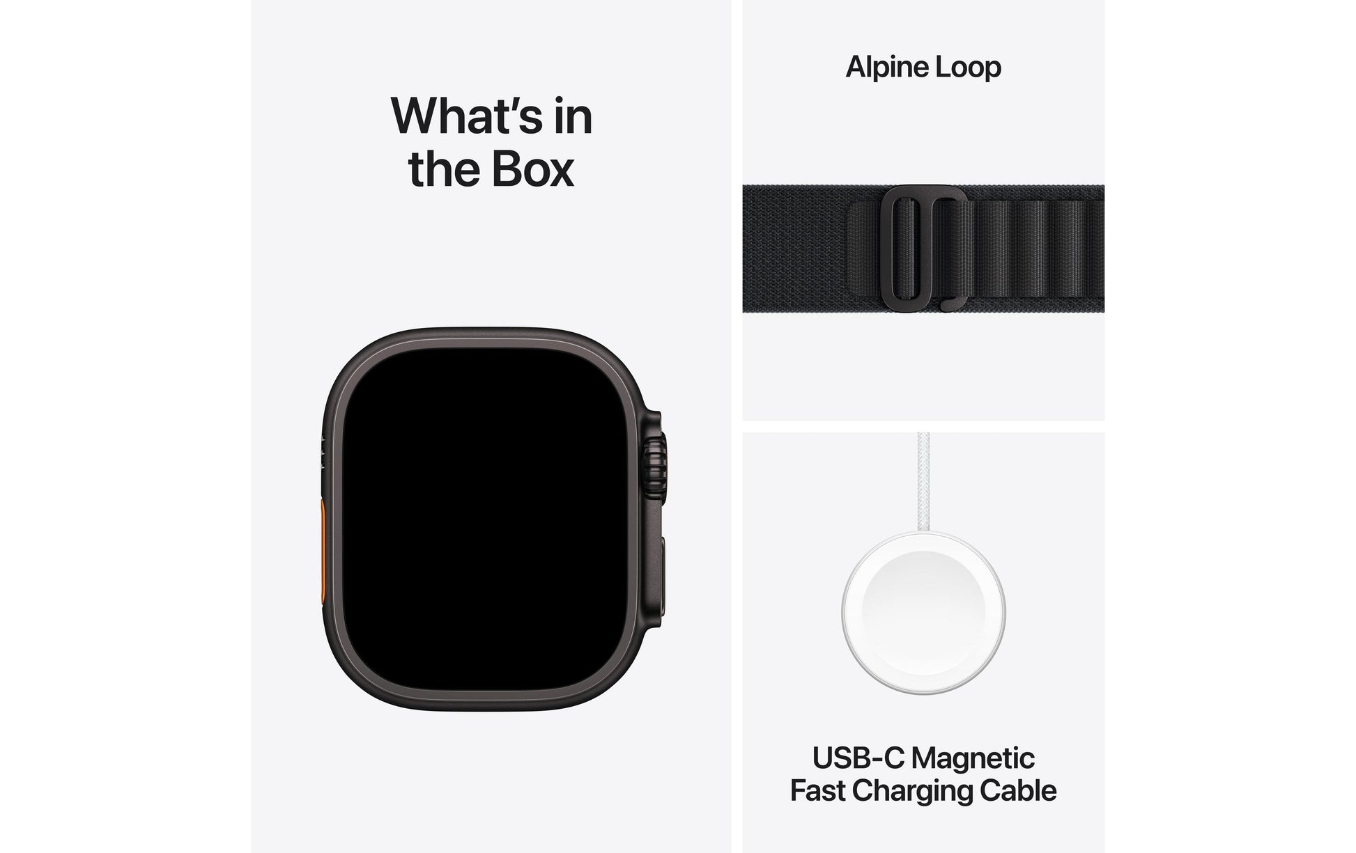 Apple Watch Ultra 3 49 mm GPS + Cellular – Titan Schwarz, Alpine Loop, M, 100 m, für iPhone