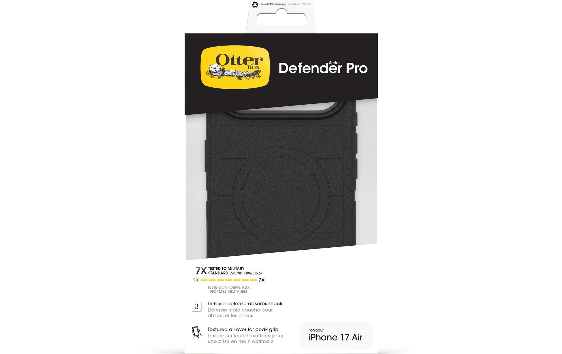 OtterBox Backcover Defender Pro – für Apple iPhone Air – schwarz – PC – MagSafe-kompatibel