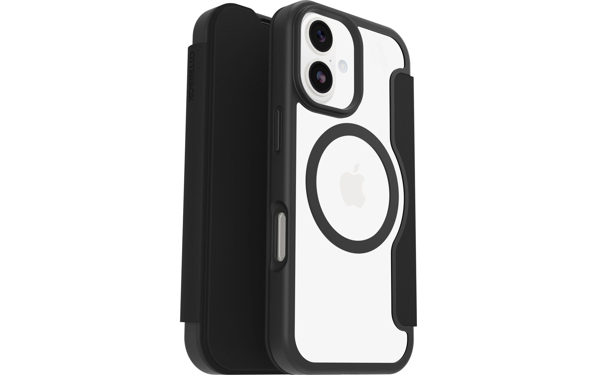 OtterBox Booklet-Hülle React Folio – für Apple iPhone 17 – transparent/schwarz – MagSafe-kompatibel