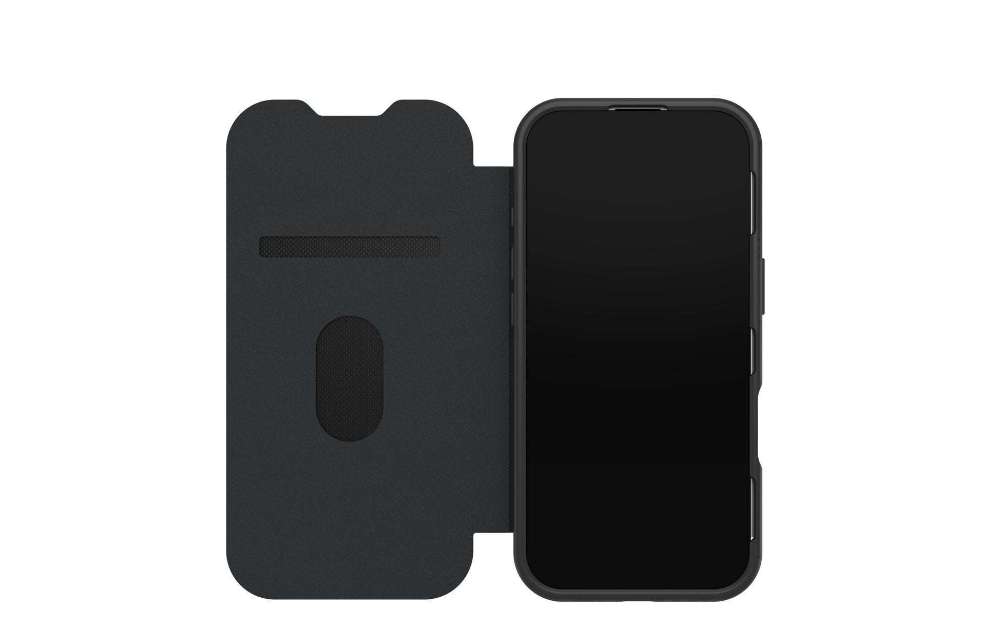 OtterBox Booklet-Hülle React Folio – für Apple iPhone 17 – transparent/schwarz – MagSafe-kompatibel