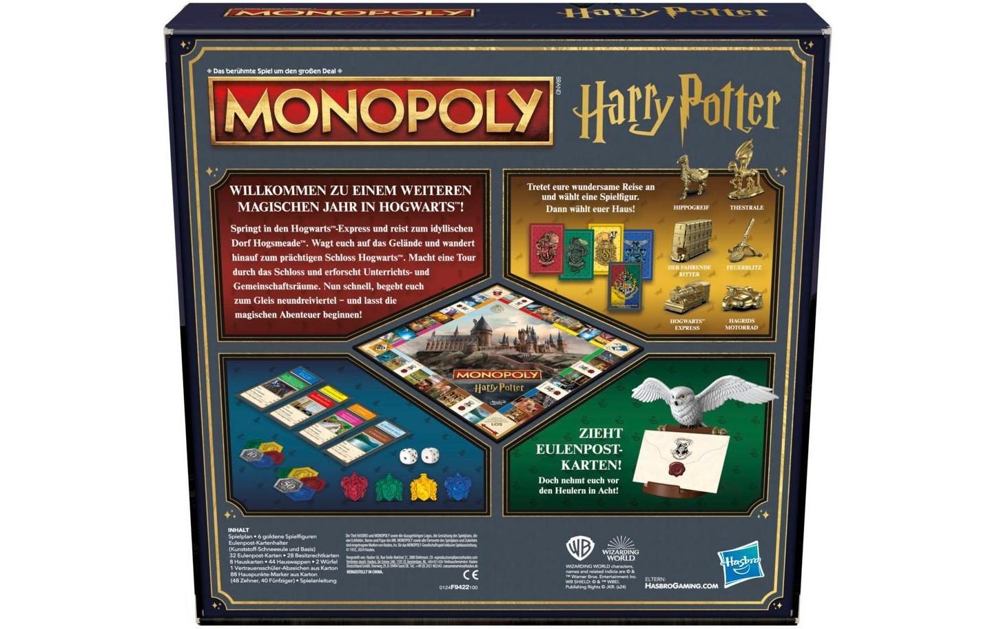 Hasbro Monopoly Harry Potter – Brettspiel, 2–6 Spieler, ab 8 Jahren, 60 Min., DE