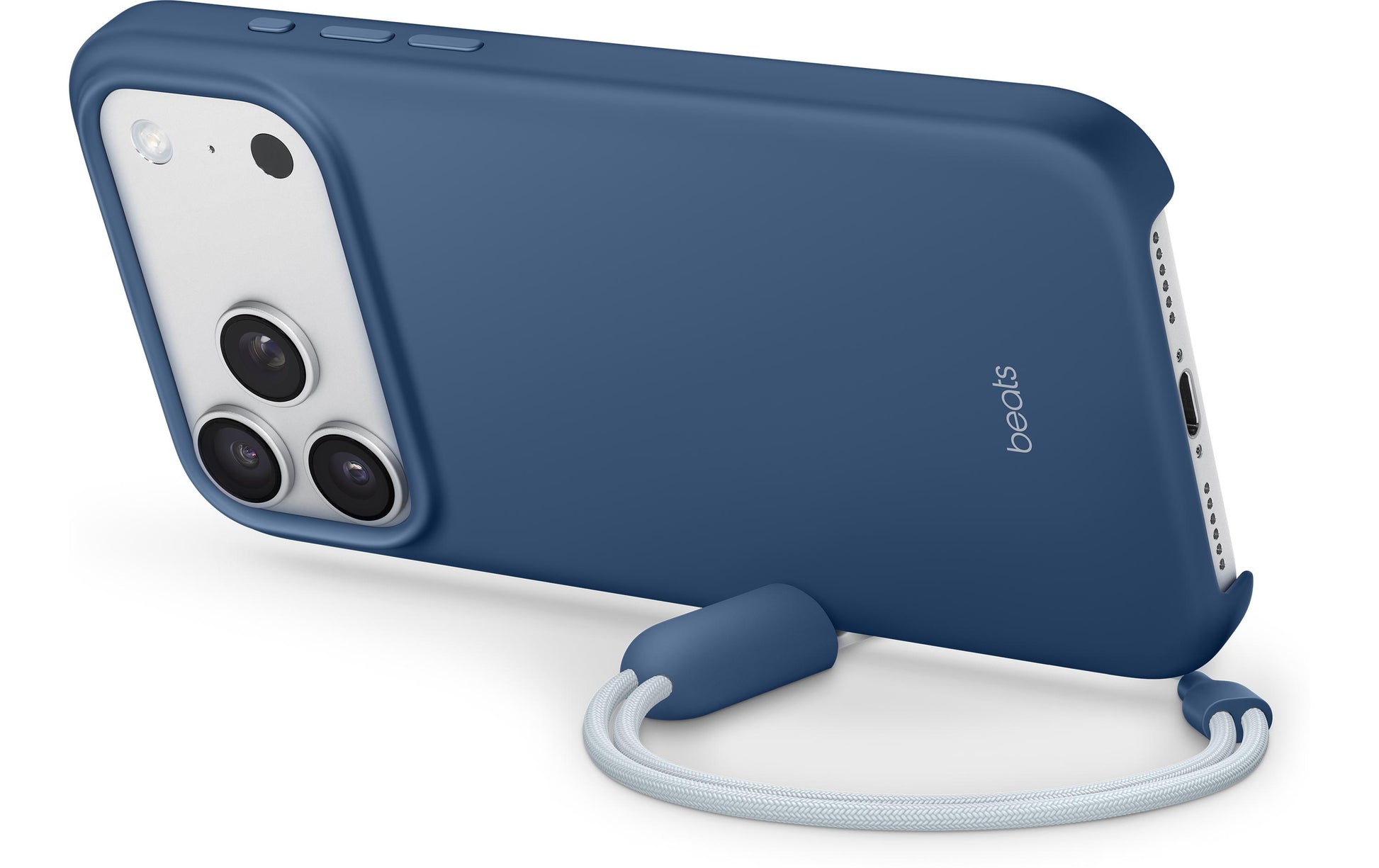 Apple Backcover – für Apple iPhone 17 Pro Max – blau – PC – mit Kordel, mit Ständer