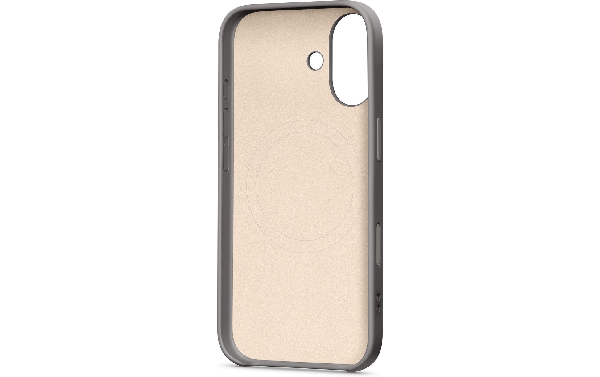 Apple Backcover – für Apple iPhone 17 – grau – PC – mit Ständer, mit Kordel