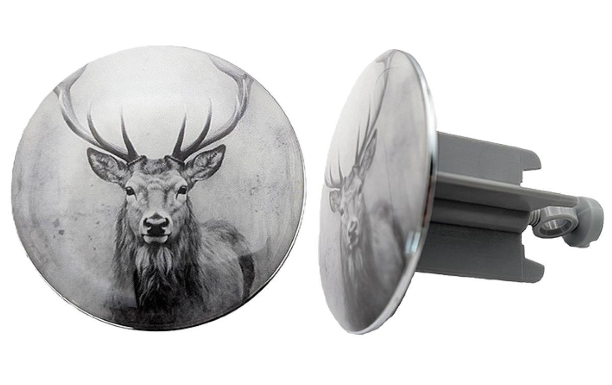Diaqua Universalstopfen Deer – Ø6,3 cm, Messing/Kunststoff, Grau