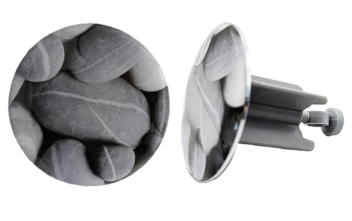 Diaqua Universalstopfen Stones – Ø6,3 cm, Messing/Kunststoff, Grau