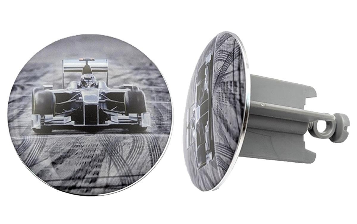 Diaqua Universalstopfen Racing – Ø6,3 cm, Messing/Kunststoff, für 6,5–8,9 cm, Grau