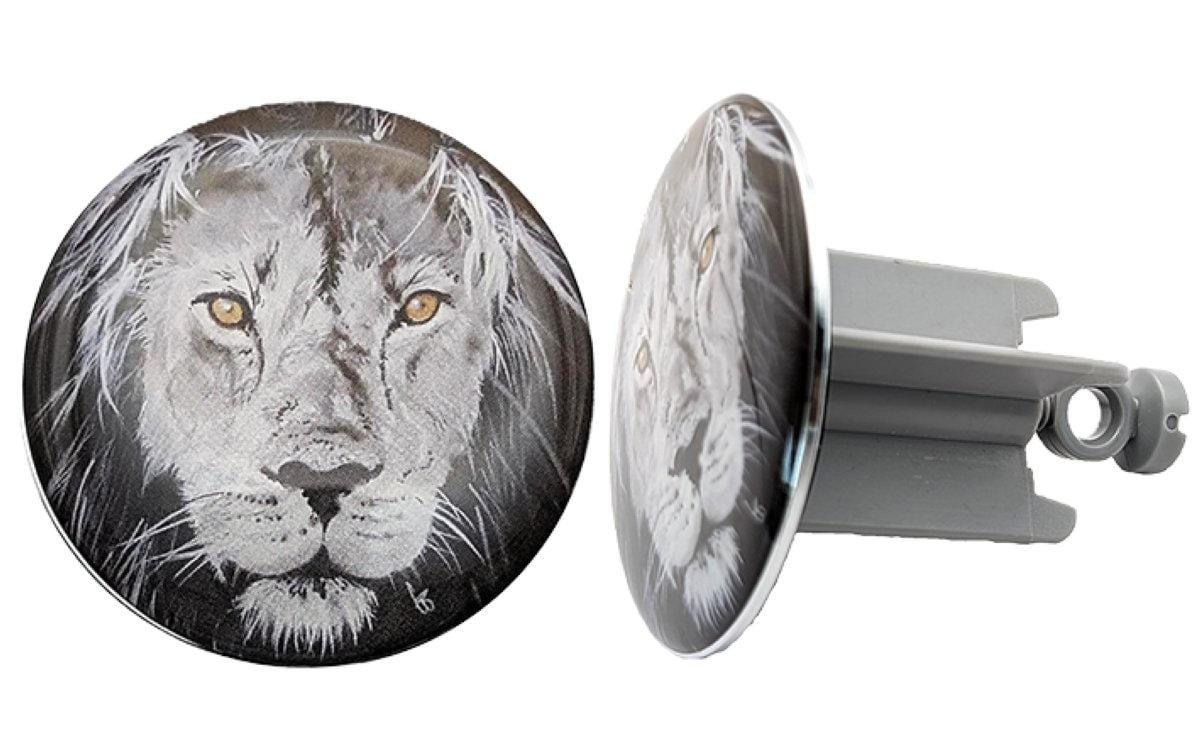 Diaqua Universalstopfen Lion – Ø6,3 cm, Messing/Kunststoff, Grau
