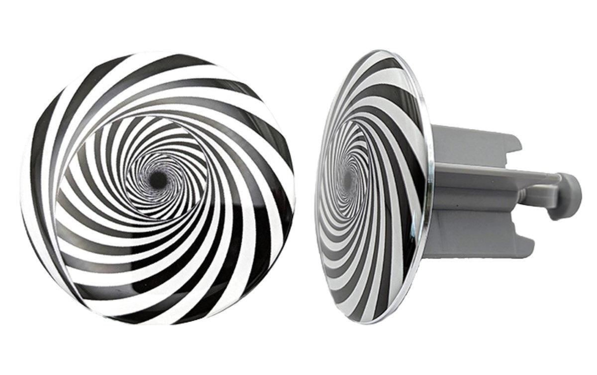 Diaqua Universalstopfen Graphic – Ø6,3 cm, Messing/Kunststoff, Grau