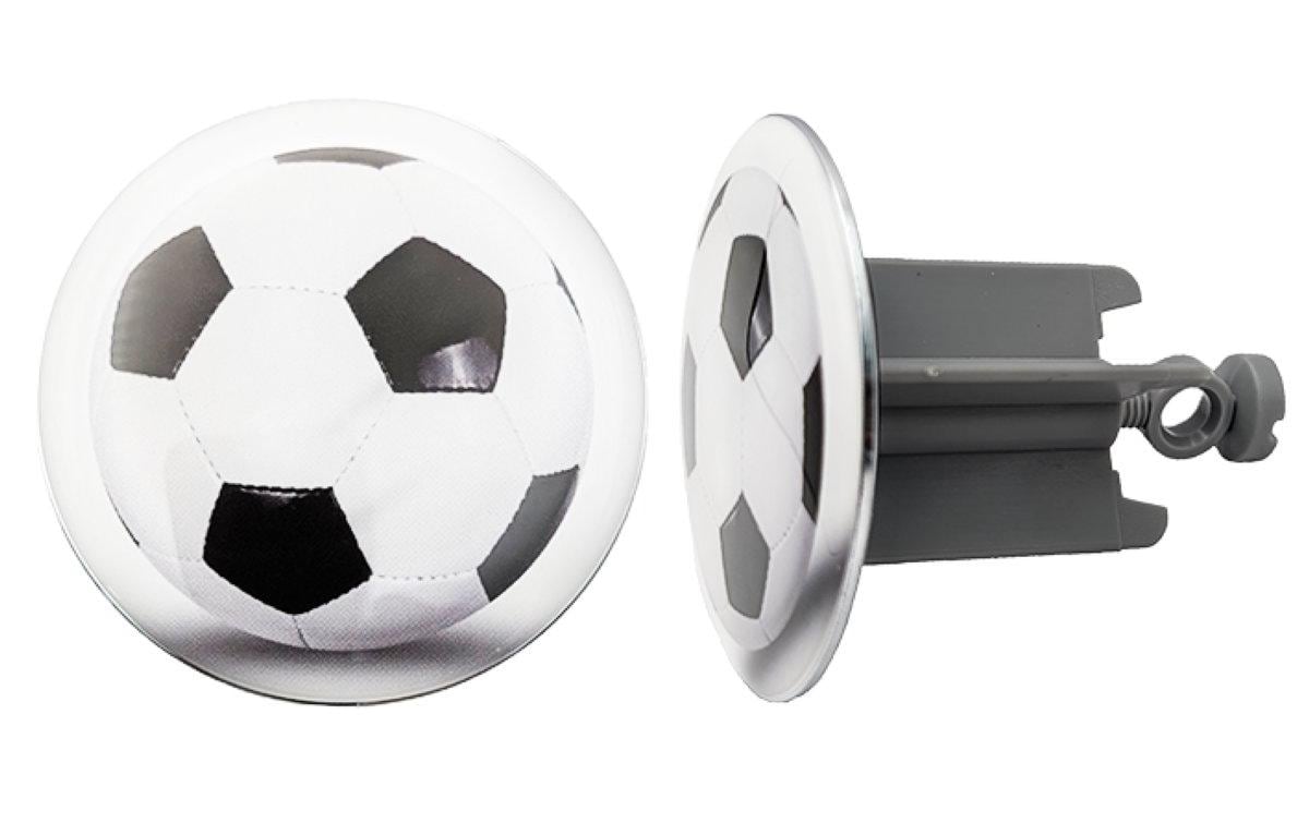 Diaqua Universalstopfen Football – Messing/Kunststoff, Ø 6,3 cm, Grau